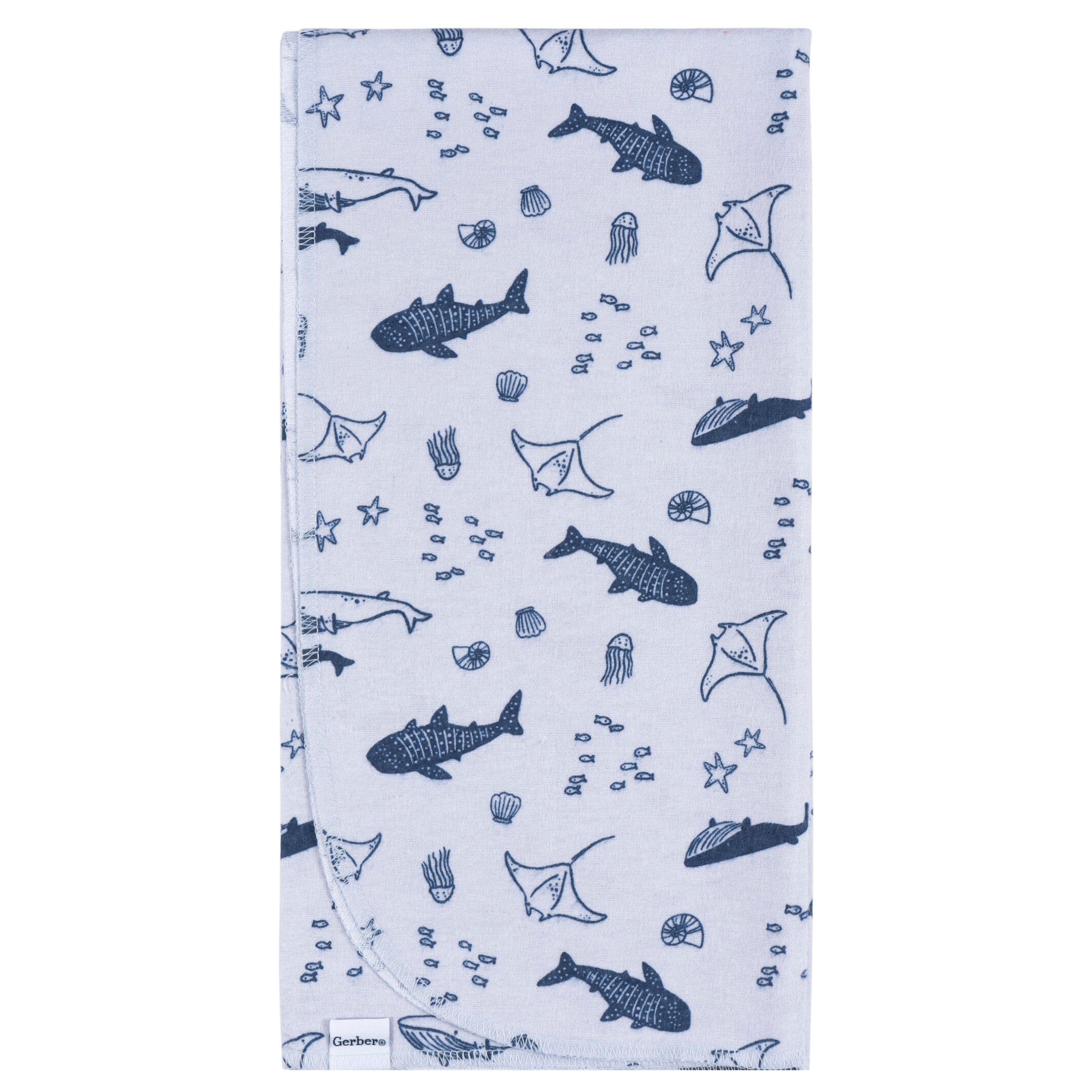 4-Pack Baby Boys Coastal Calm Flannel Blankets