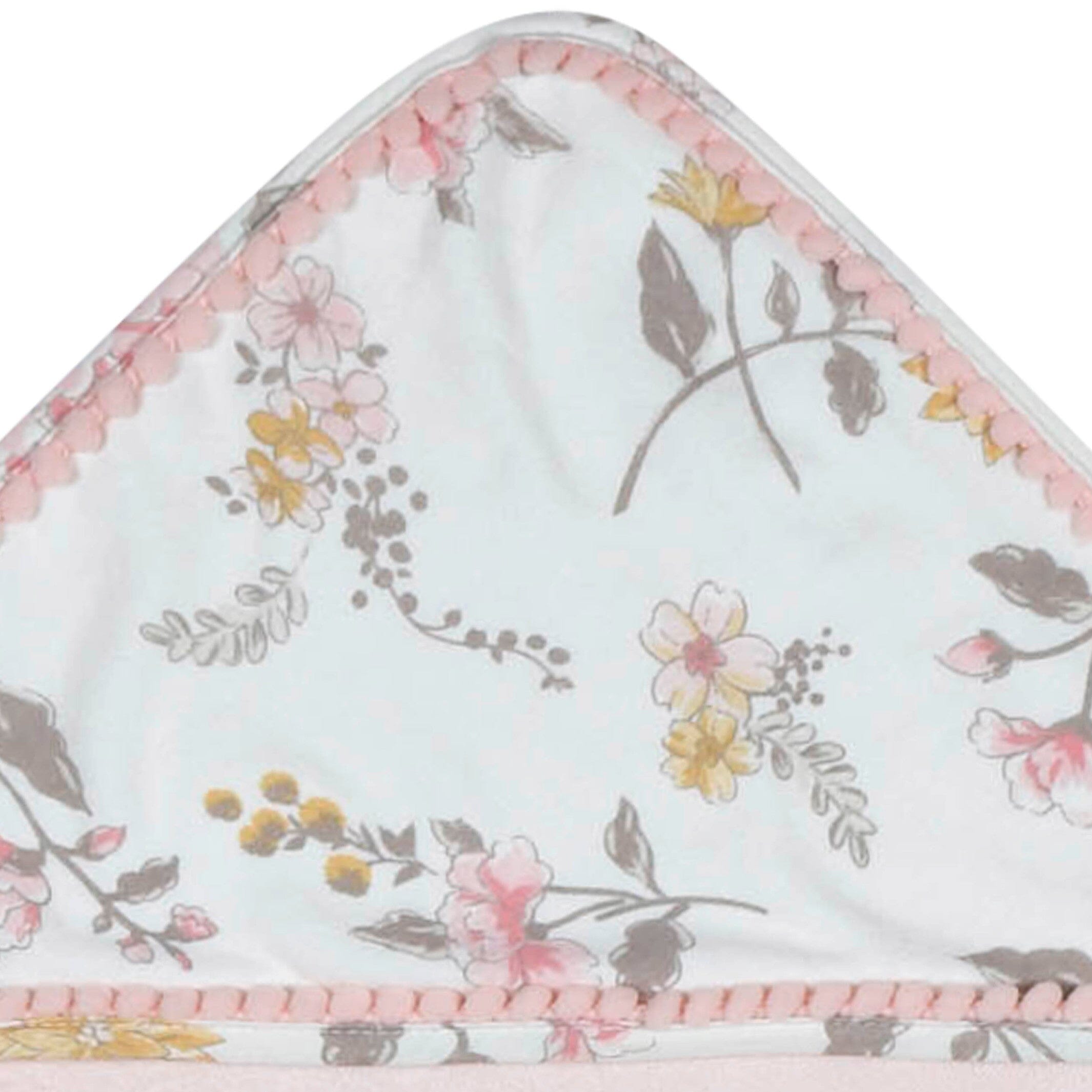 3-Pack Baby Girls Vintage Floral Hooded Towels