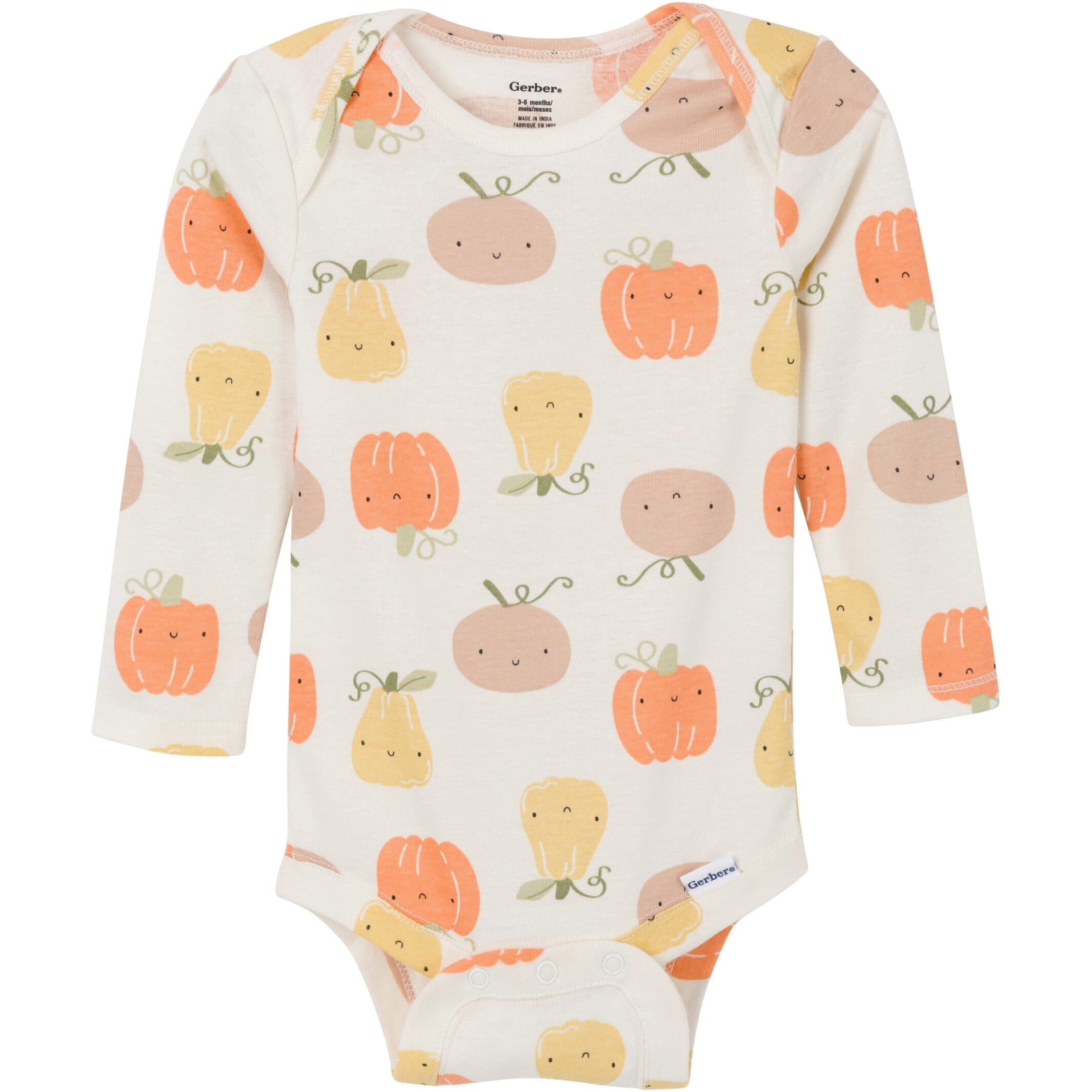 3-Pack Baby Girls Pumpkin Pie Onesies Bodysuits