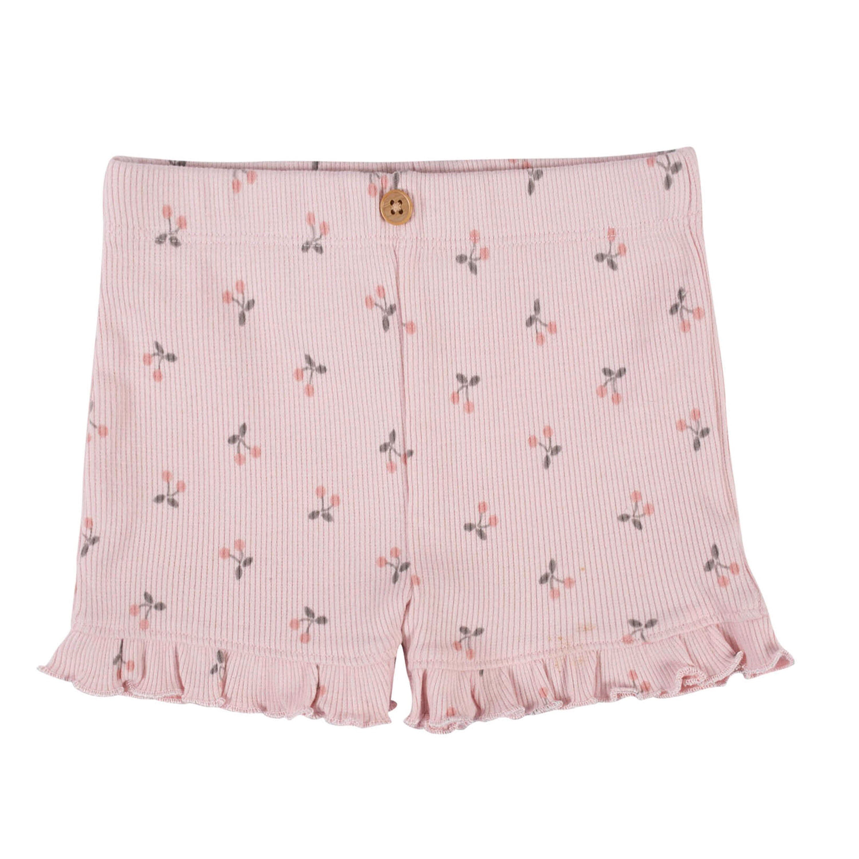 2-Pack Baby Girls Cherry & Pink Shorts