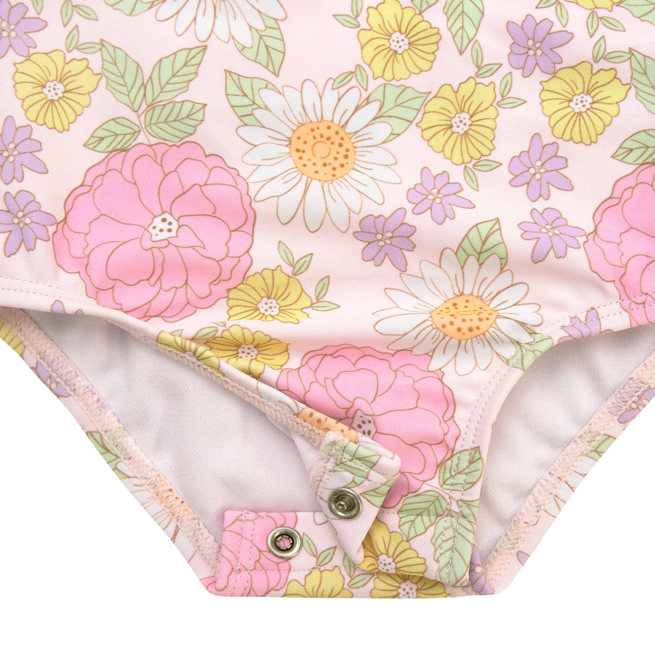 Baby Girls UPF 50+ Retro Floral One-Piece Swimsuit