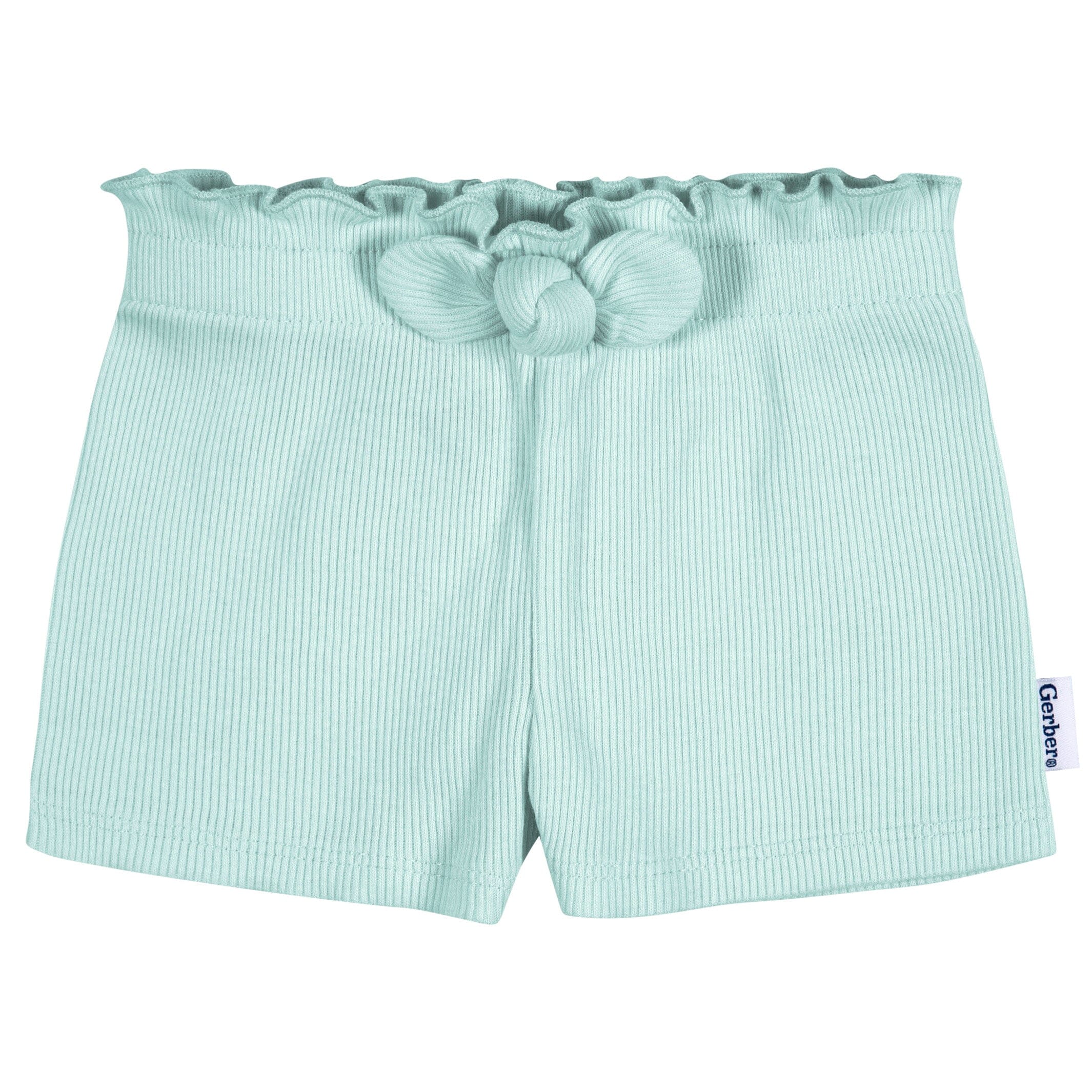 3-Pack Baby & Toddler Girls Aqua, Oatmeal, & Navy Pull-On Knit Shorts