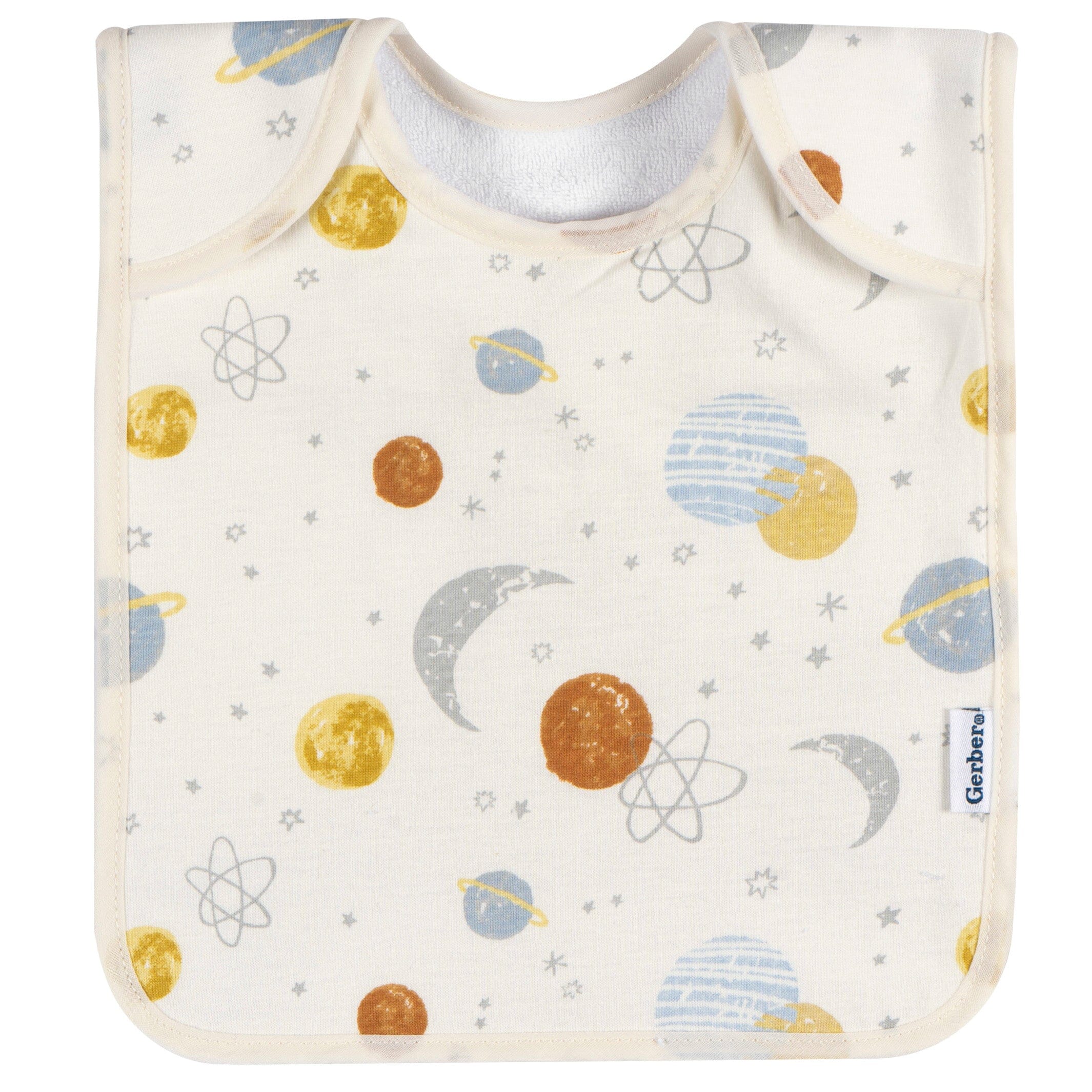 8-Pack Baby Boys Space Jersey Lap Shoulder Bibs