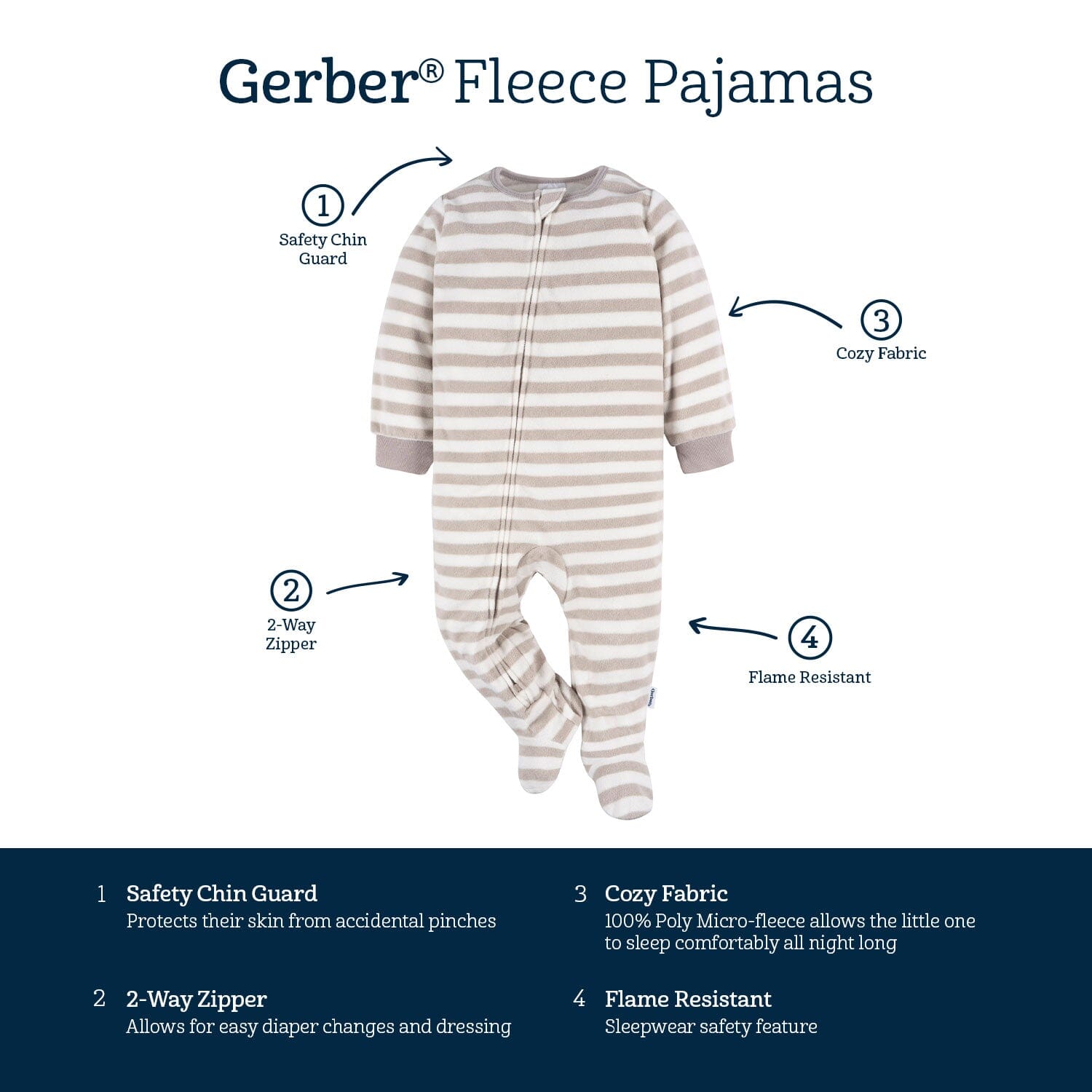 2-Pack Baby & Toddler Neutral Multi Fair Isle Fleece Pajamas