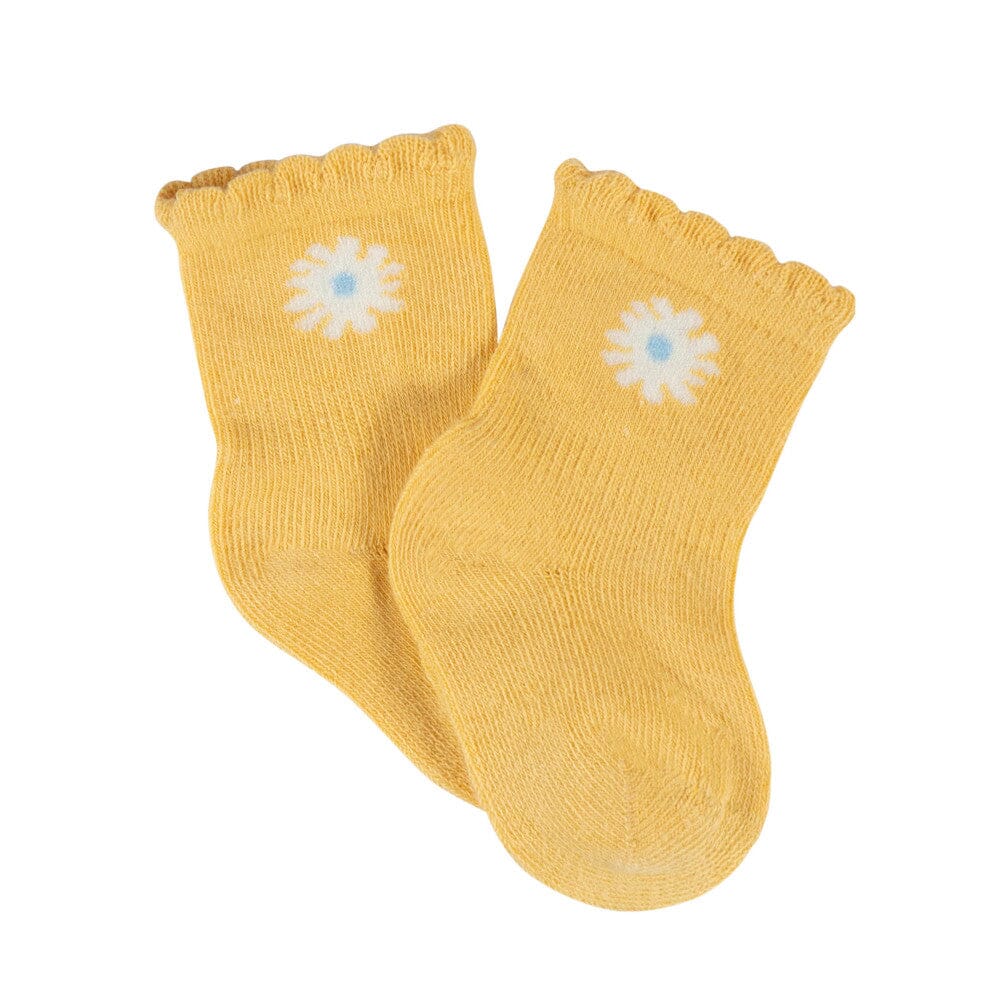 8-Pack Baby Girls Daisies Wiggle-Proof Socks