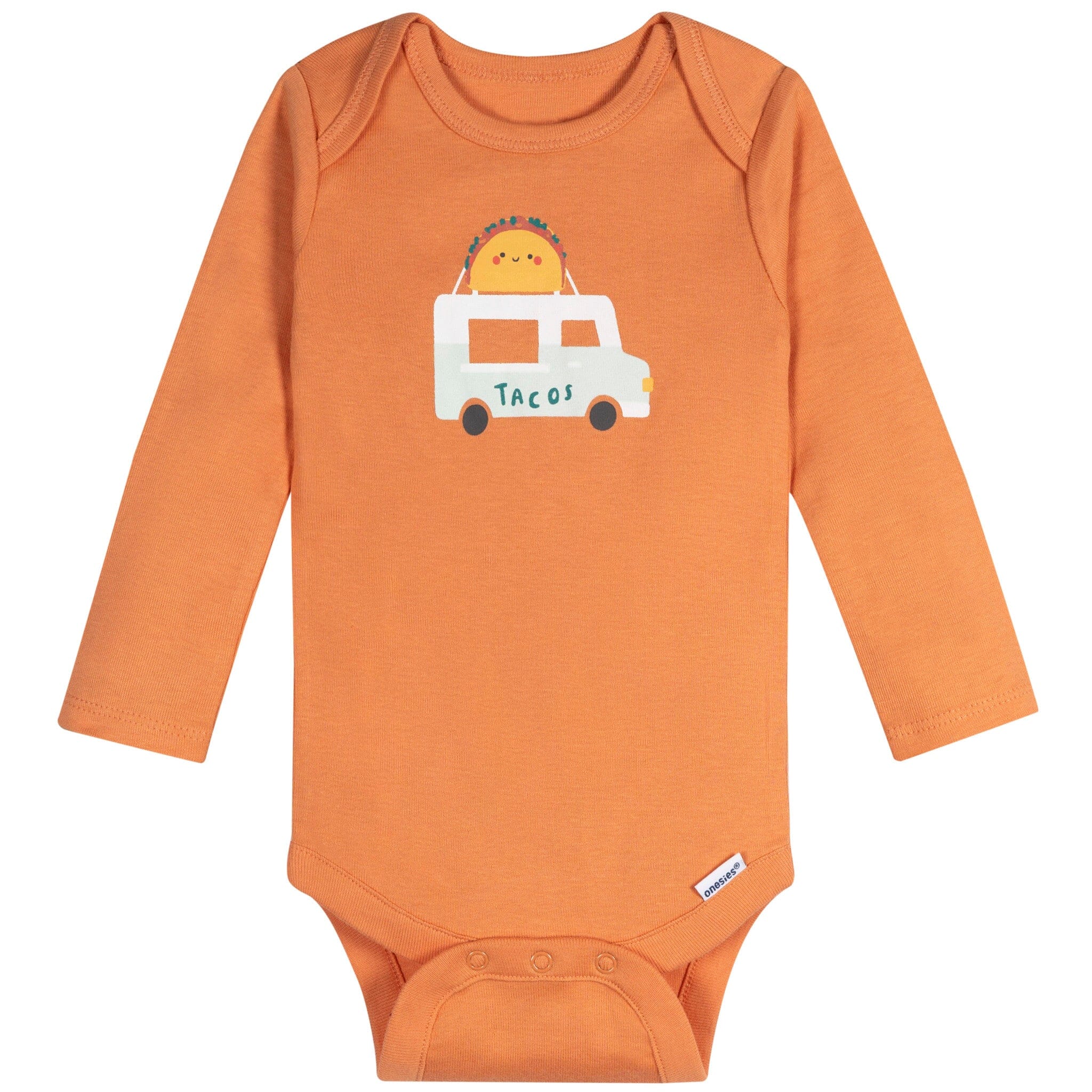 6-Pack Baby Neutral Pretzels Long Sleeve Onesies Bodysuits