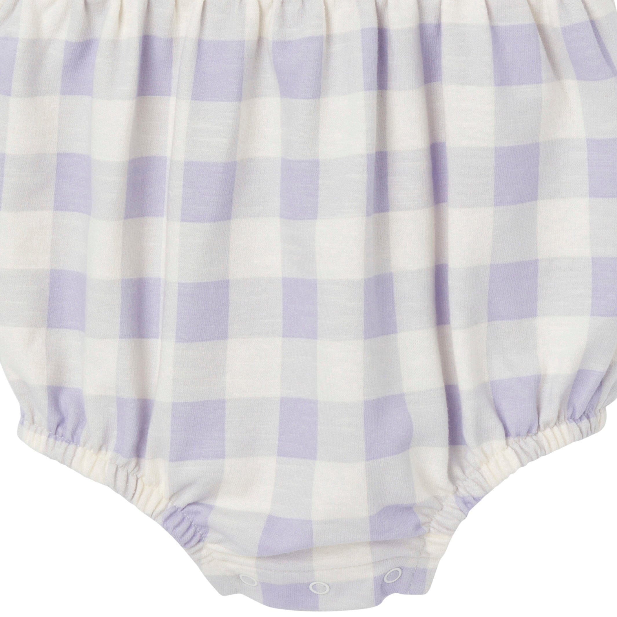 Baby Girls Purple Gingham Romper