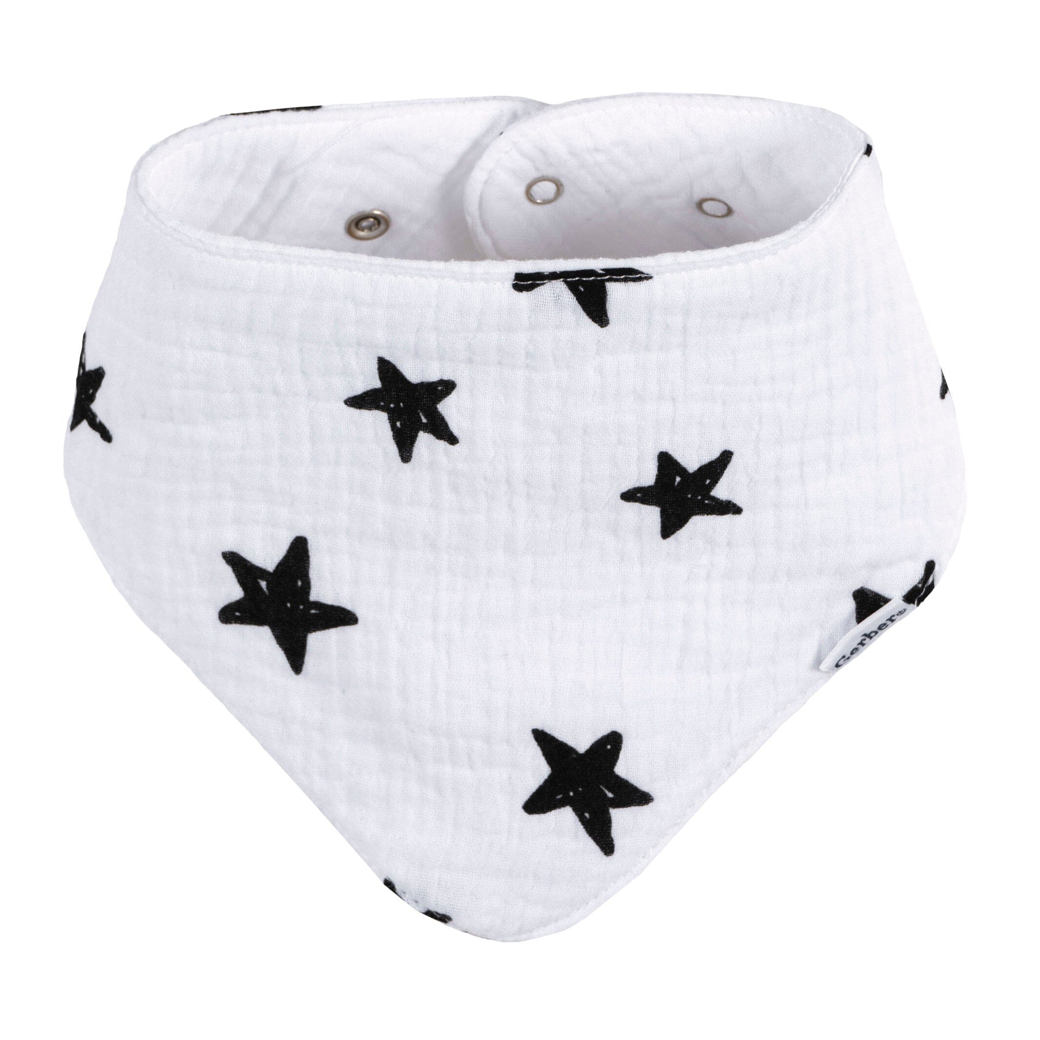 10-Pack Baby Neutral Black & White Muslin Bandana Bibs