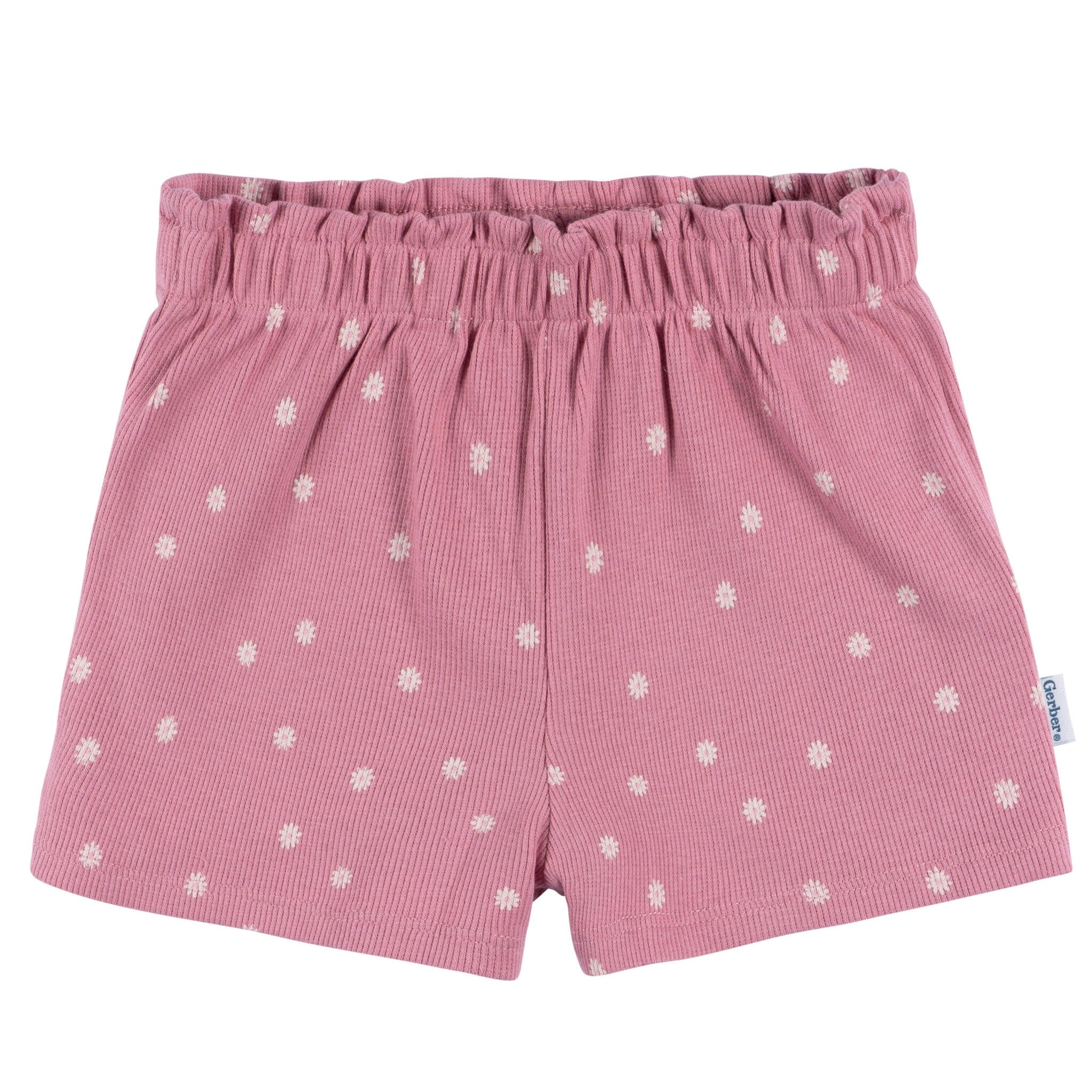 2-Piece Infant & Toddler Girls Pink Flower Shirt and Shorts Set