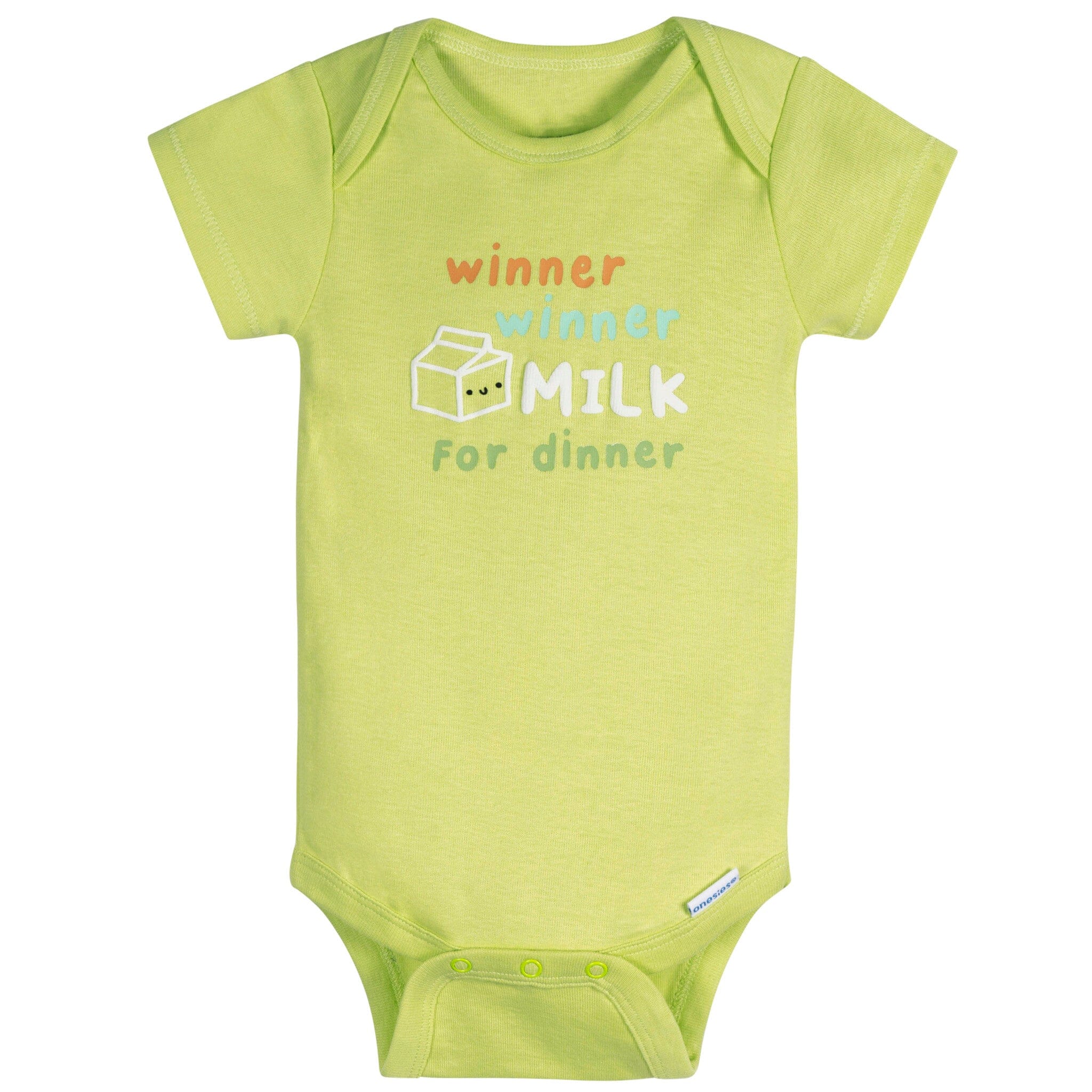 6-Piece Baby Neutral Milk Dinner Onesies and Active Pant Set