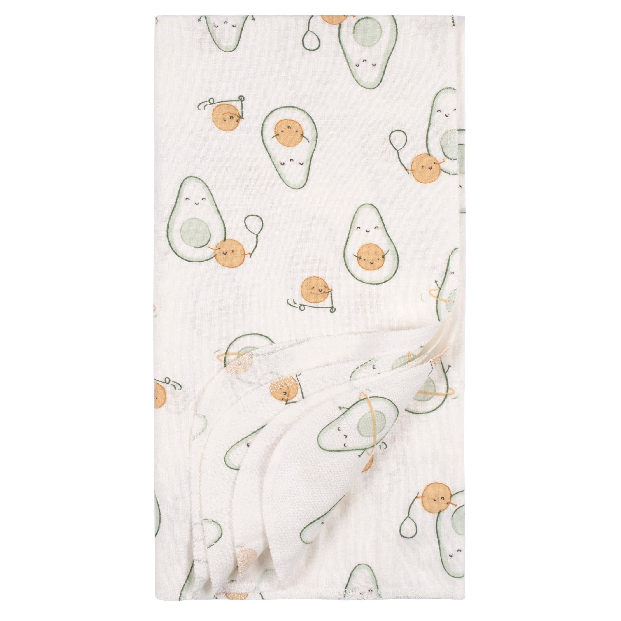 4-Pack Baby Neutral Avo-Cuddle Flannel Blankets