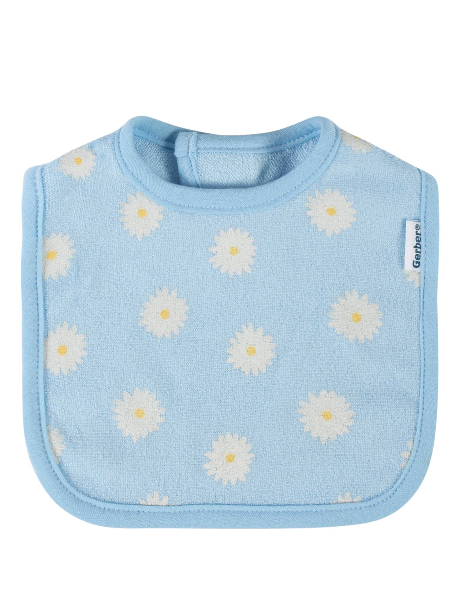 3-Pack Baby Girls Daisy Terry Bibs