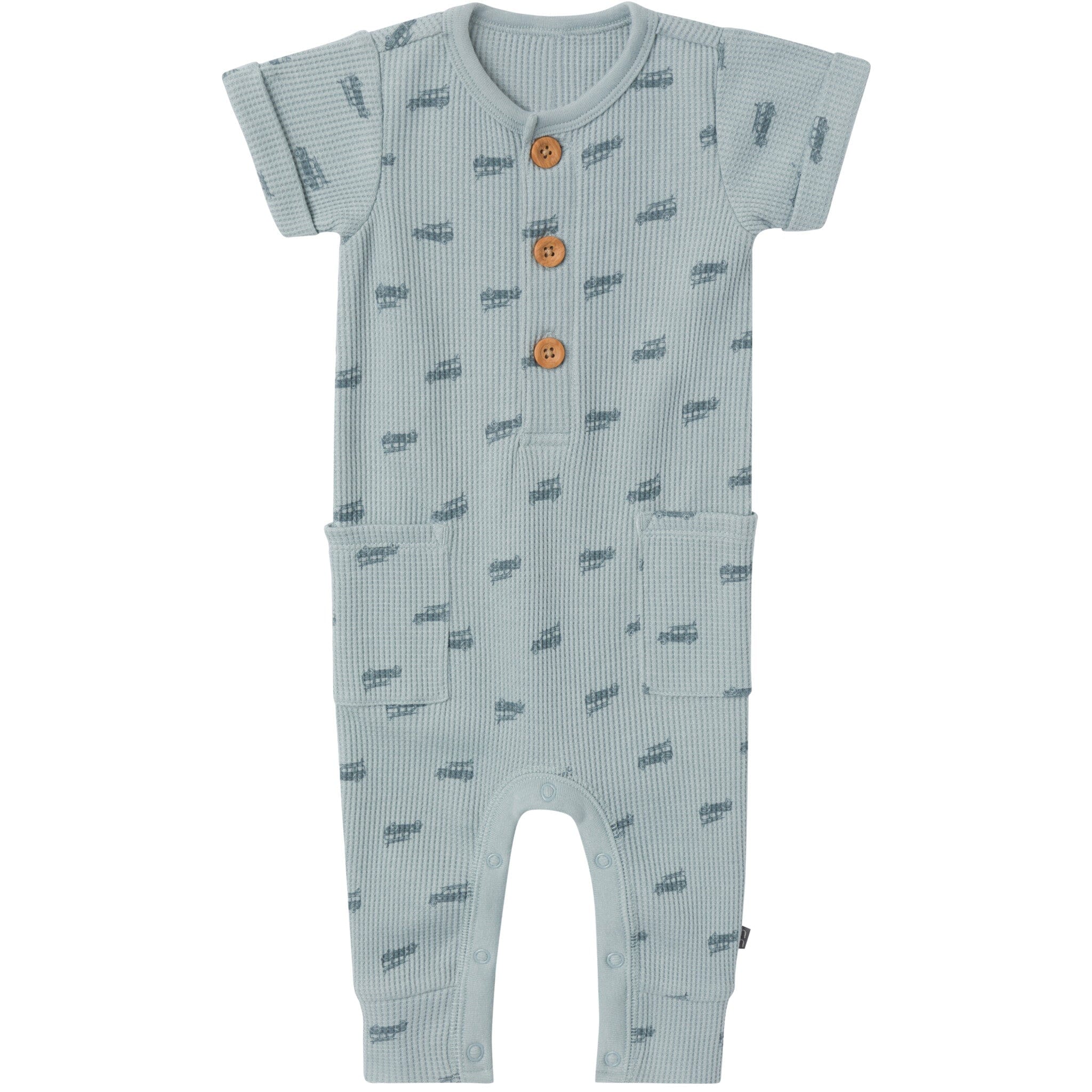 Baby Boys Medium Teal Buggy Short Sleeve Long Leg Romper