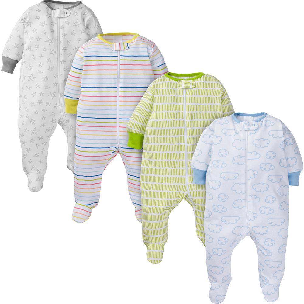 4-Pack Baby Neutral Clouds Sleep 'N Plays