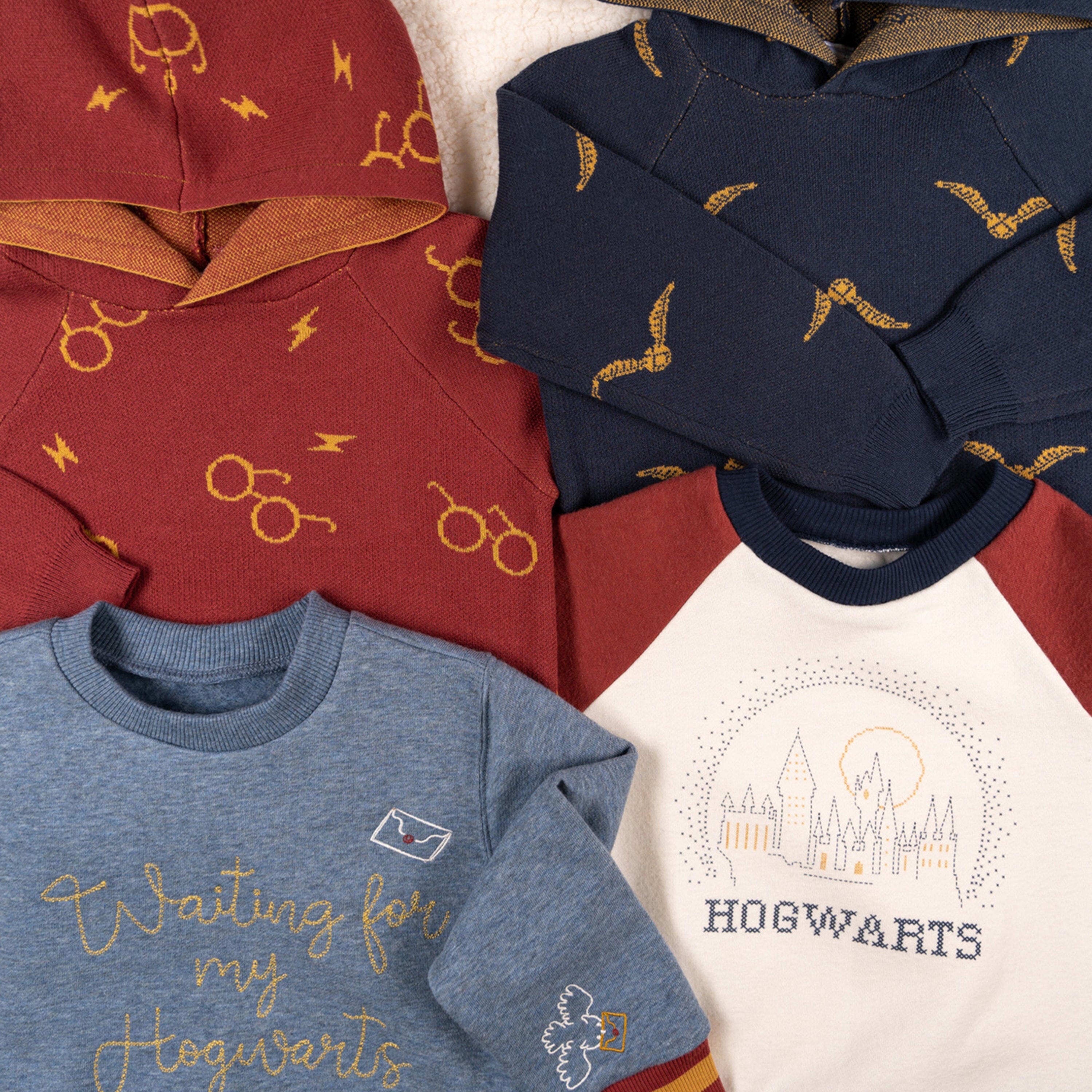 Infant and Toddler Neutral Hogwarts Ivory Colorblock Sweatshirt