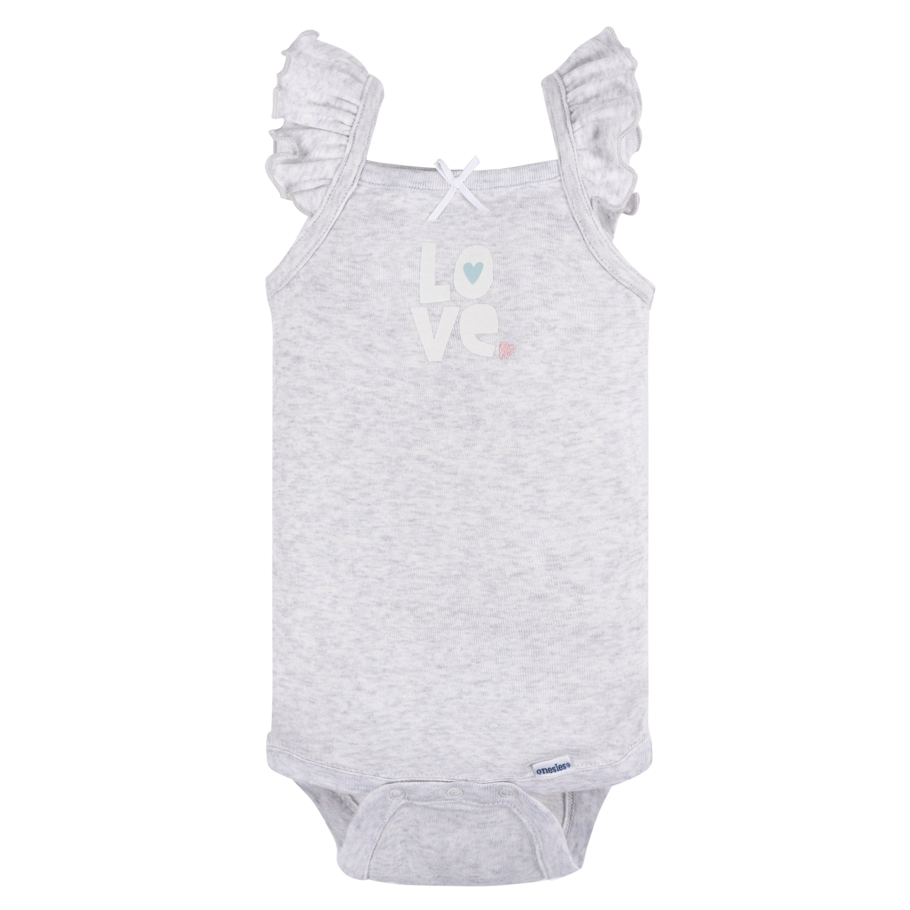 4-Pack Baby Girls Seaside Sleeveless Onesies Bodysuits