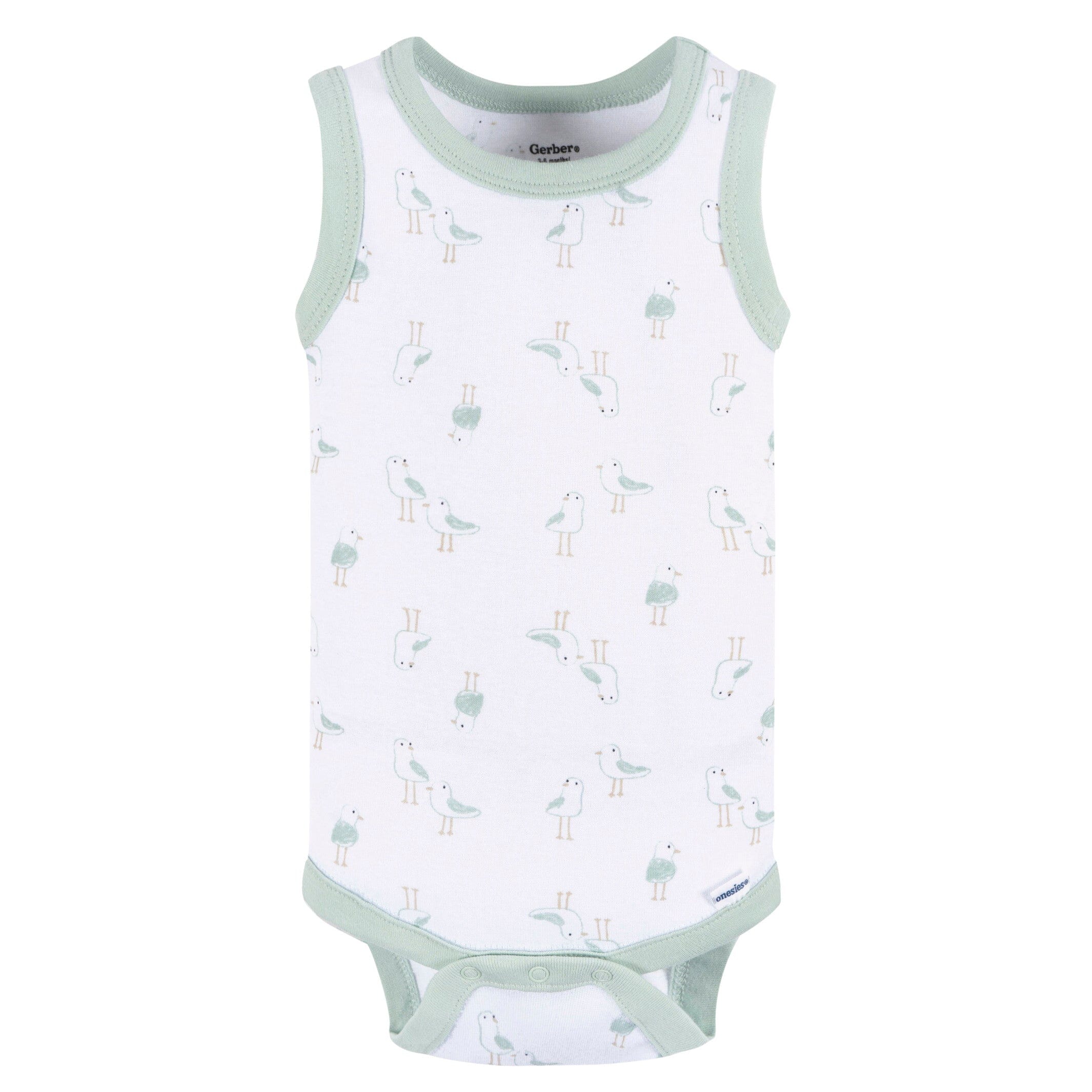 4-Pack Baby Boys Coastal Sleeveless Onesies Bodysuits