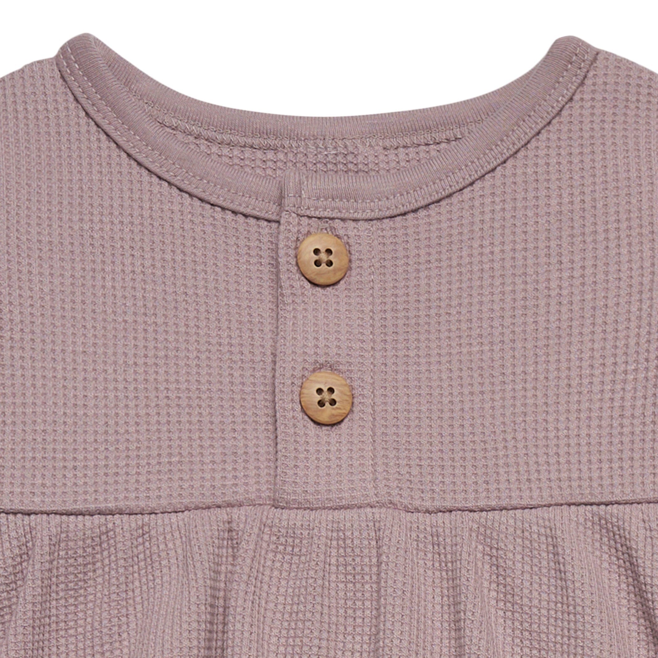 2-Piece Baby Girls Medium Lilac Waffle Dress Set