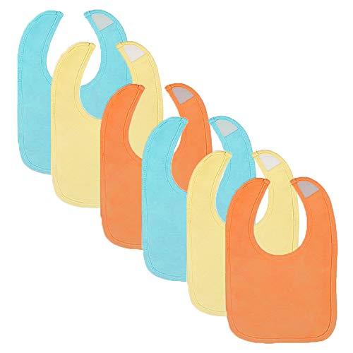 Gerber 6-Pack Neutral Solid Colors Dribbler Bibs