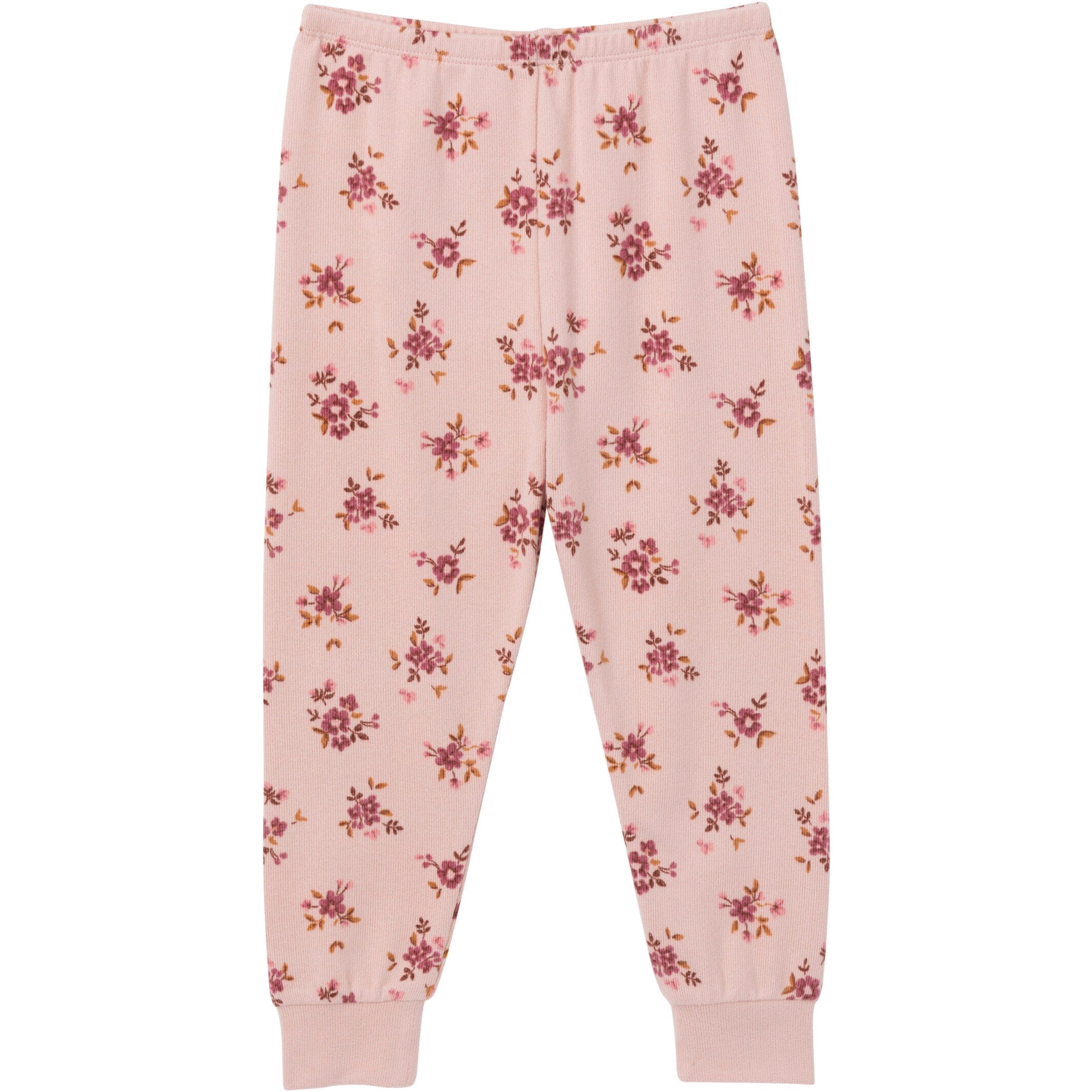 2-Piece Infant & Toddler Girls Light Rose Dahlia Toss Hacci Pajama Set