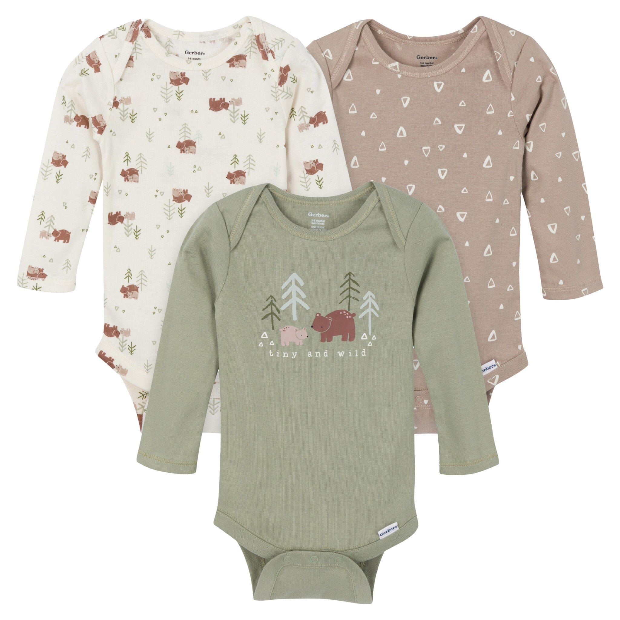 3-Pack Baby Boys Tiny & Wild Onesies Bodysuits