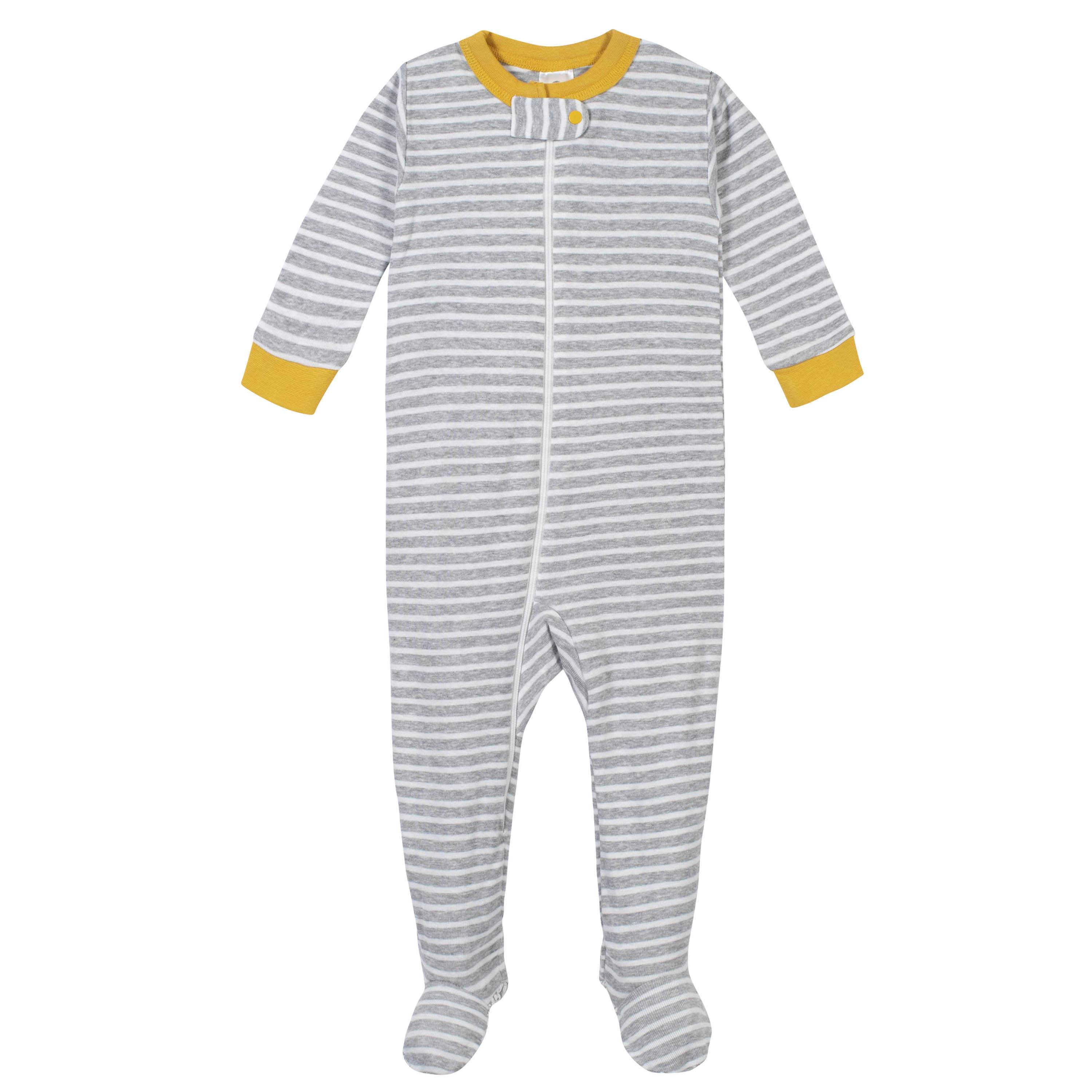 4-Pack Baby Boys Animals and Camping Footed Pajamas