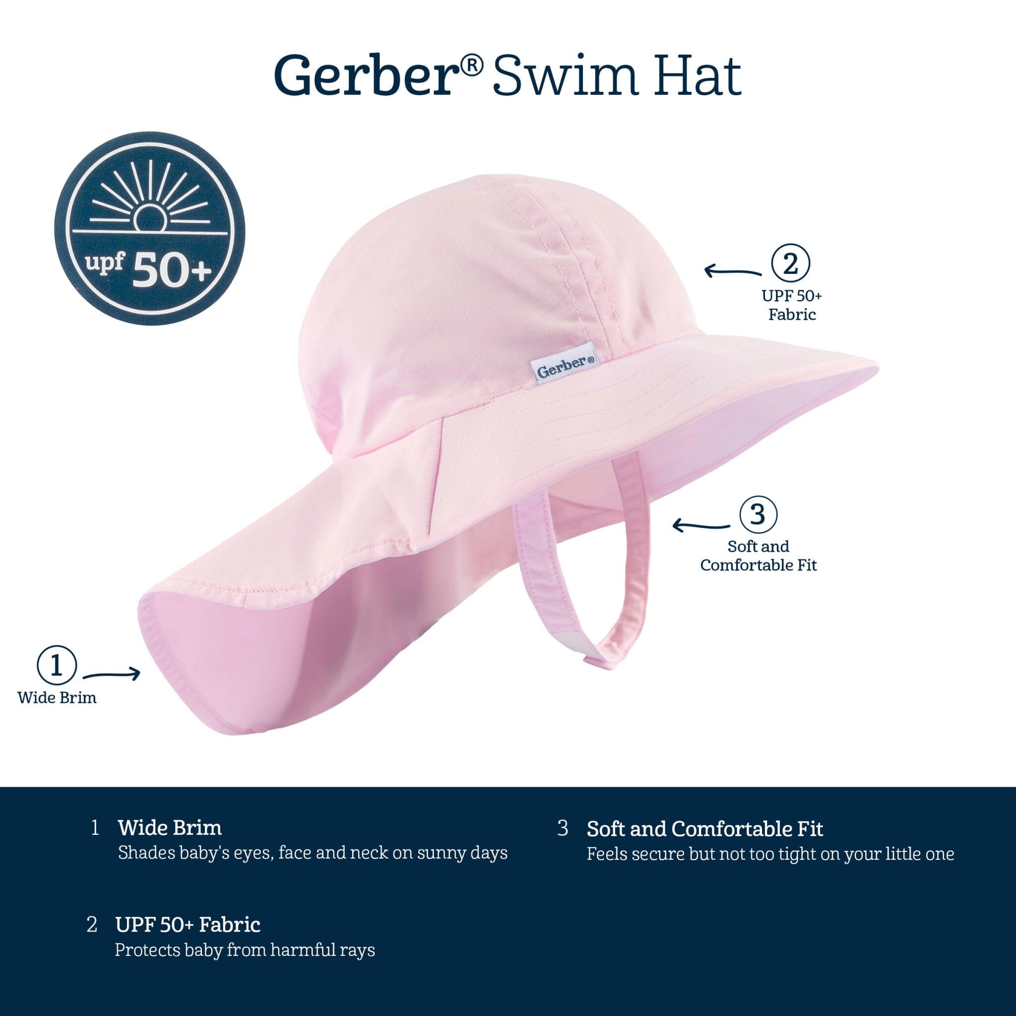 Baby Neutral Pink Swim Hat