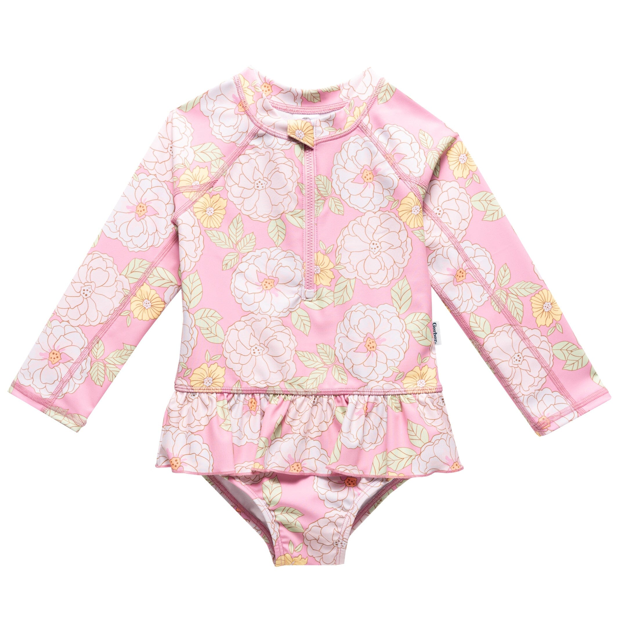 Toddler Girls UPF 50+ Peonies Rash Guard