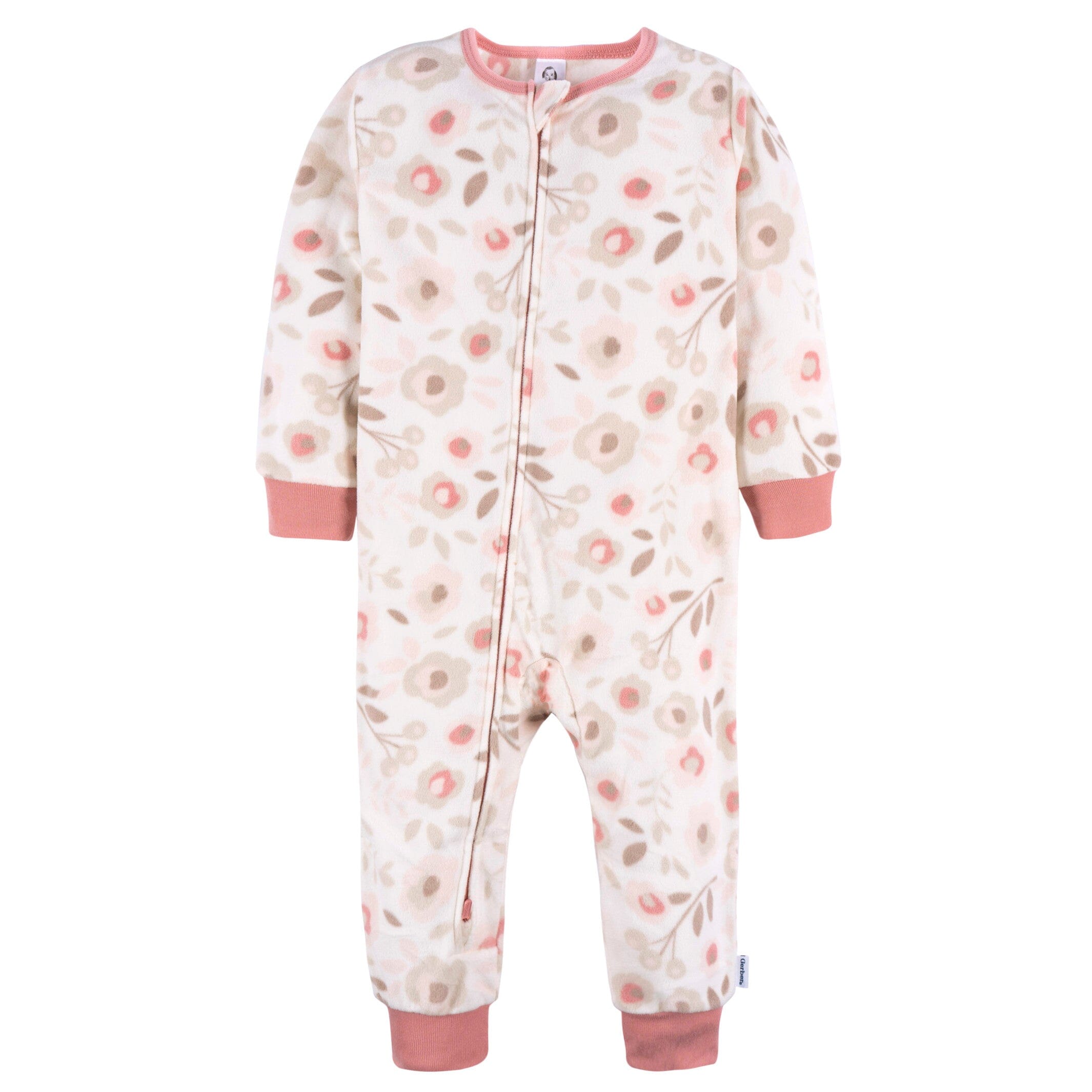 3-Pack Infant & Toddler Girls Pink Deer Footless Fleece Pajamas