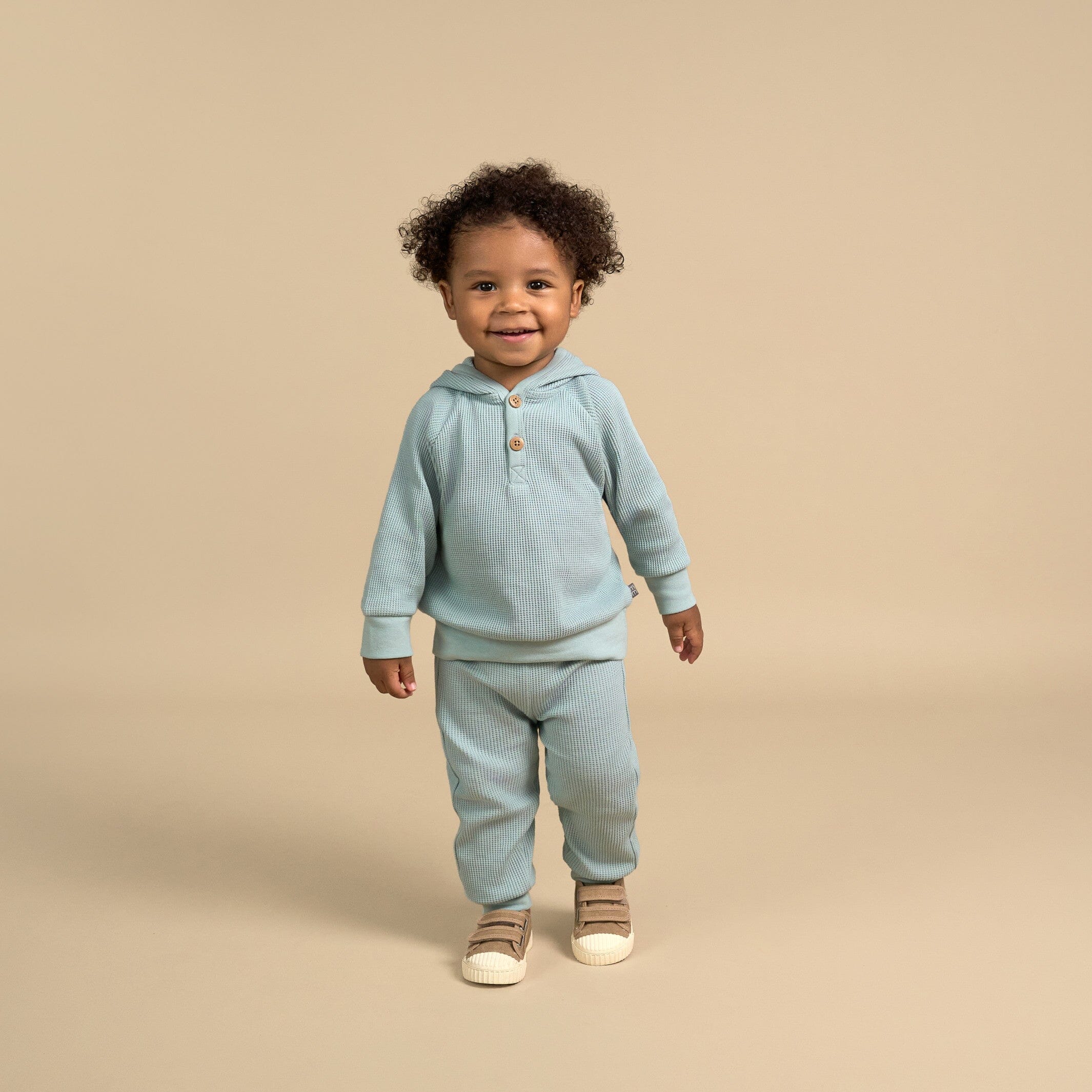 2-Piece Baby Neutral Medium Sky Hoodie and Pant Set