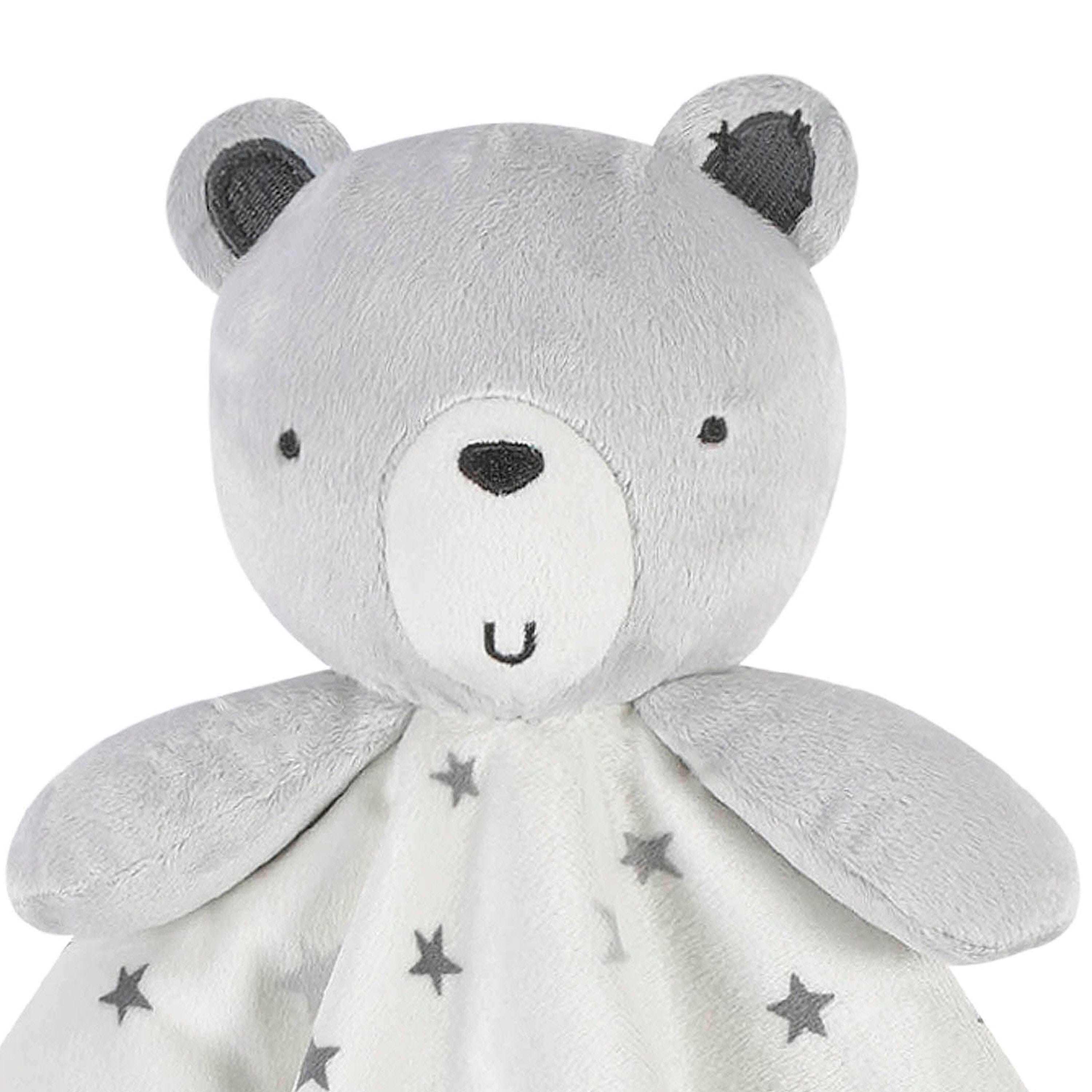 Embroidered Baby Boys Bear & Stars Oversized Security Blanket