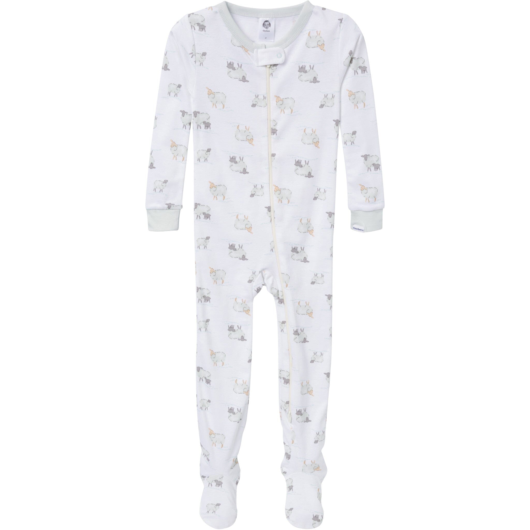 4-Pack Baby & Toddler Neutral Farm Snug Fit Footed Pajamas