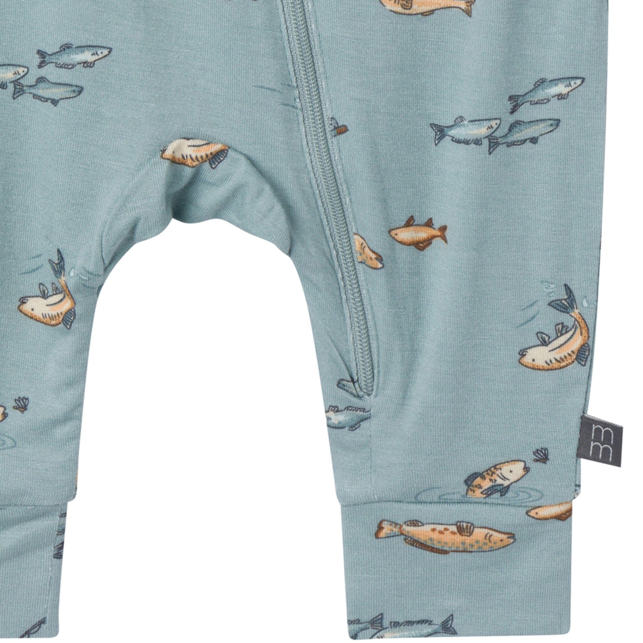 2-Pack Baby Boys Teal Fishing Footless Pajamas