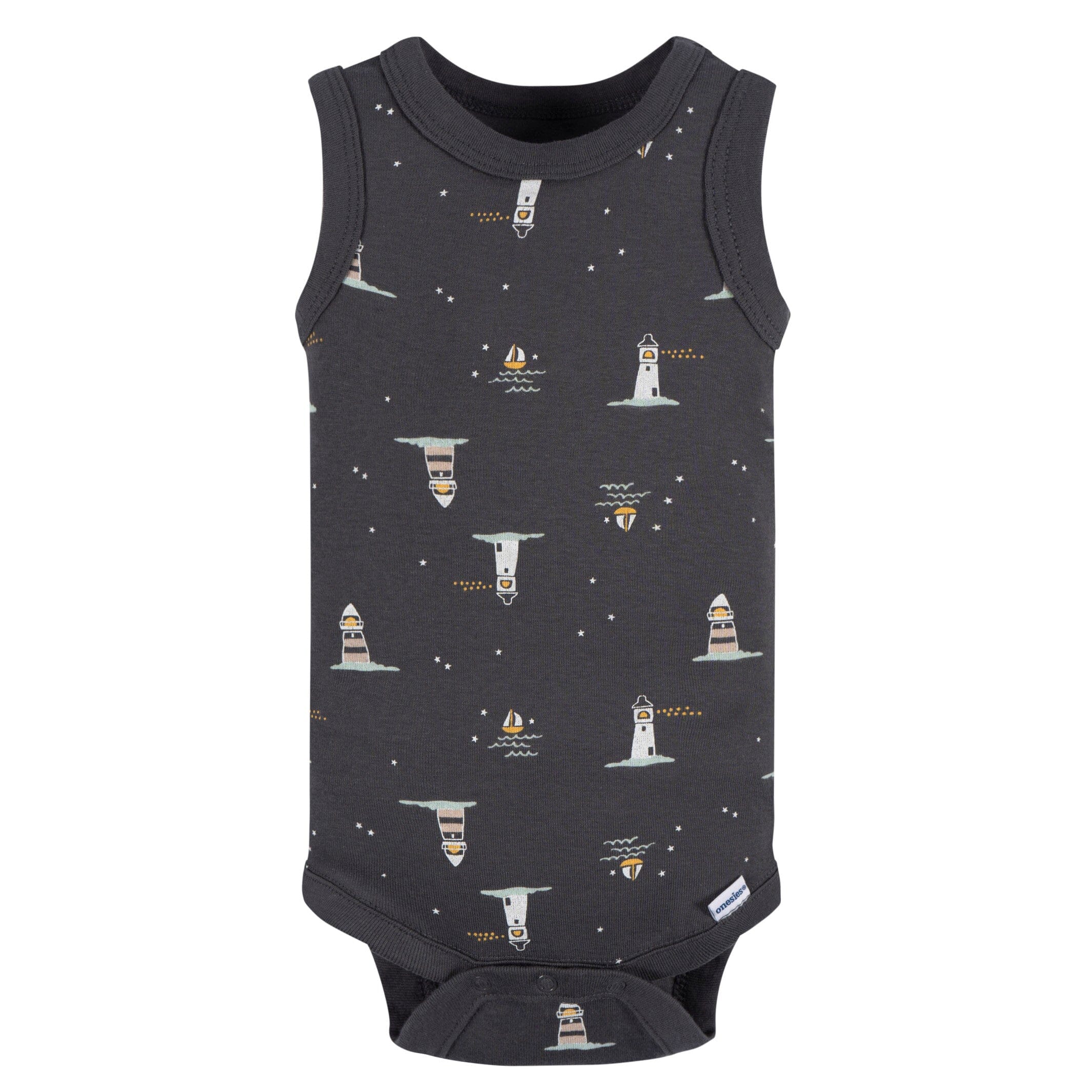 4-Pack Baby Boys Coastal Sleeveless Onesies Bodysuits