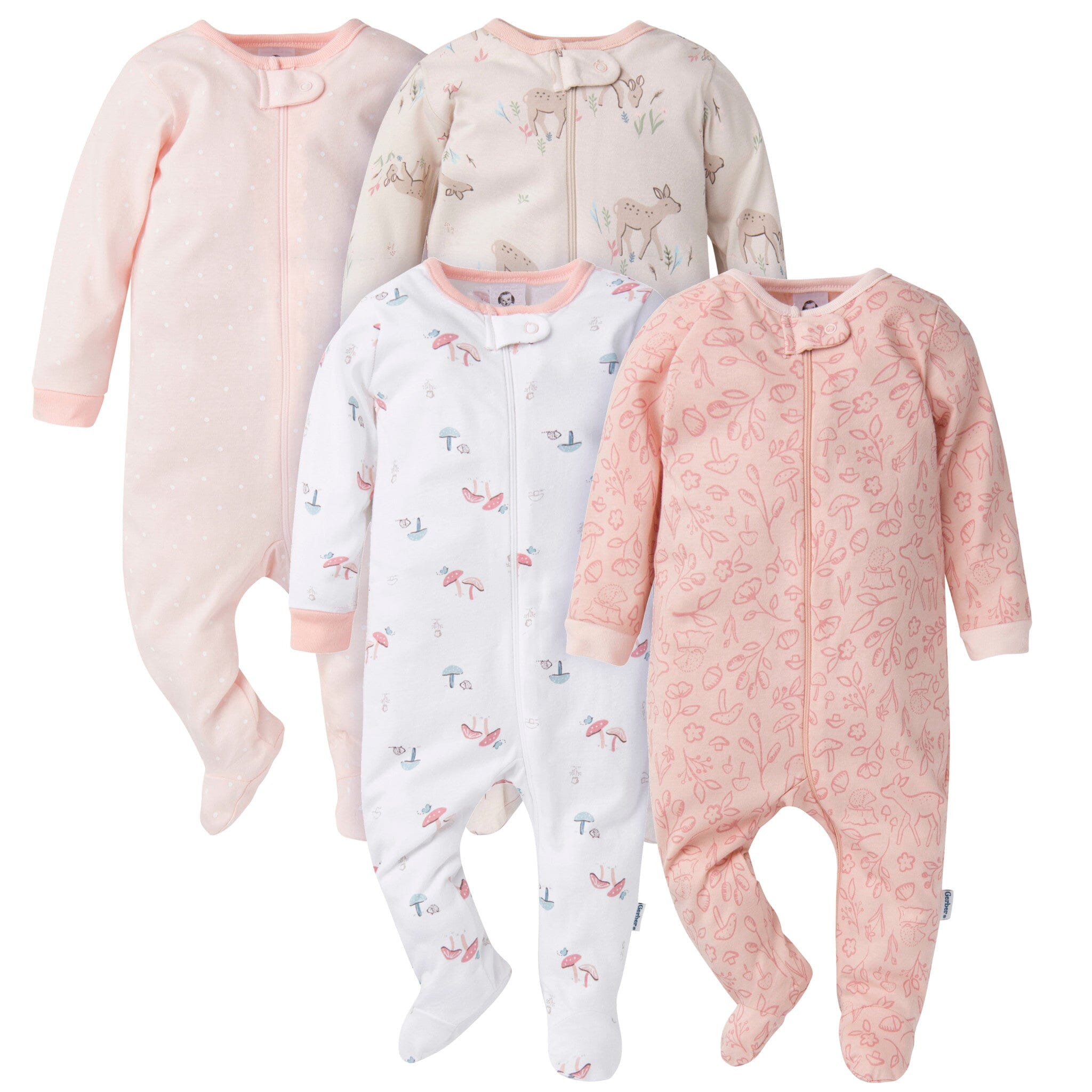 4-Pack Baby Girls Deer Sleep 'N Plays