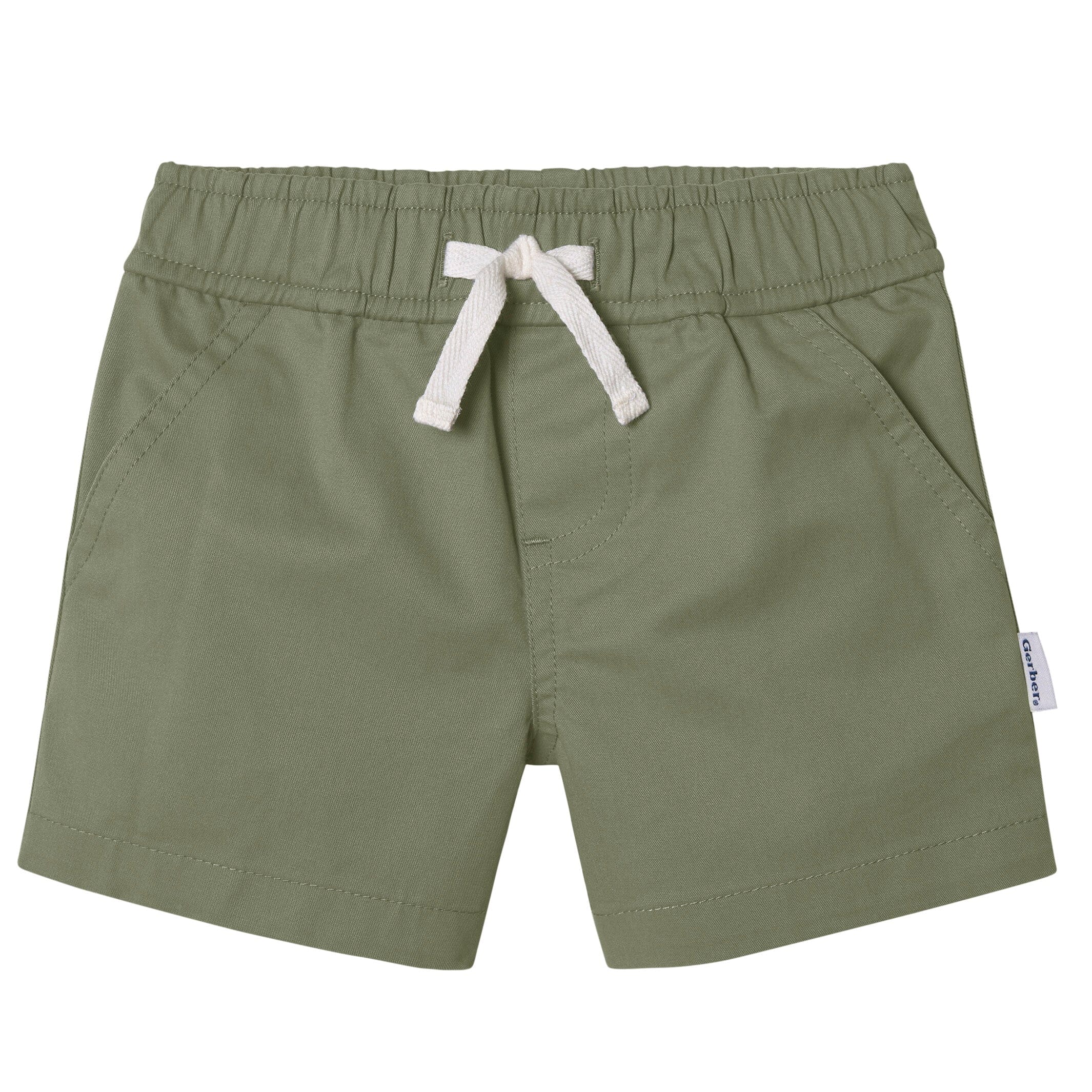 2-Pack Baby & Toddler Boys Olive and Dark Khaki Twill Shorts