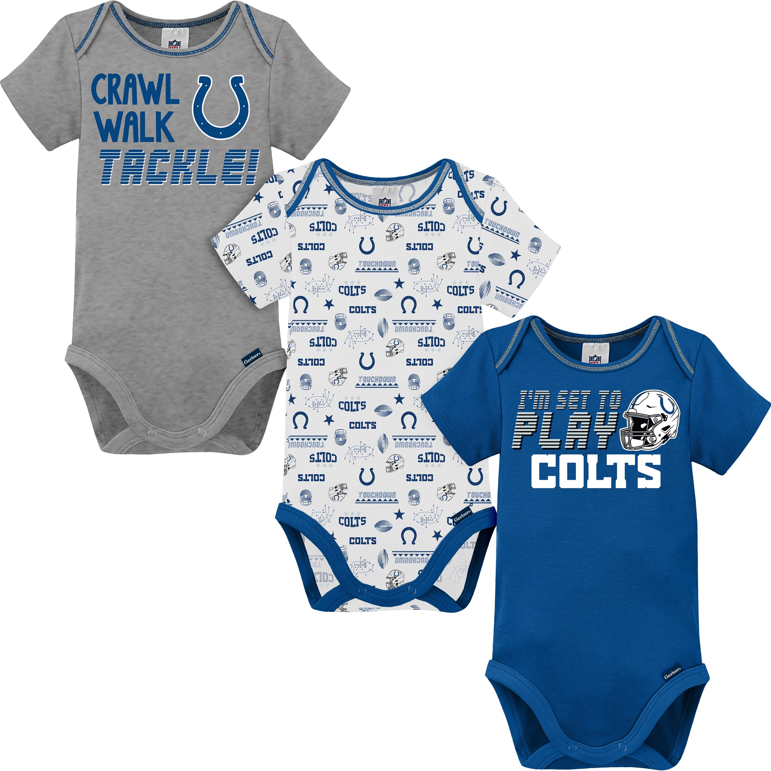 3-Pack NFL Short Sleeve Bodysuits