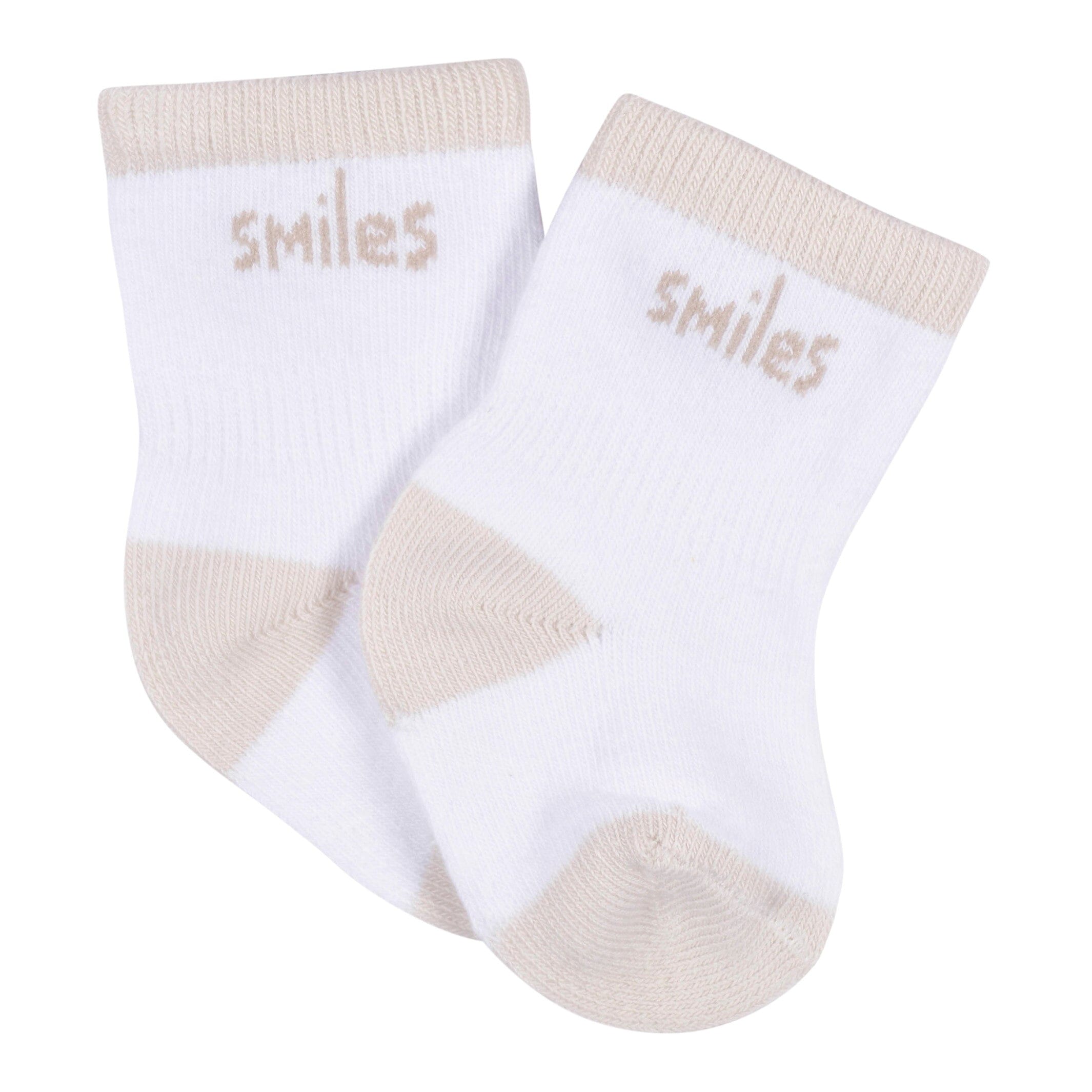 6-Pack Baby Neutral Vegetables Wiggle Proof Socks