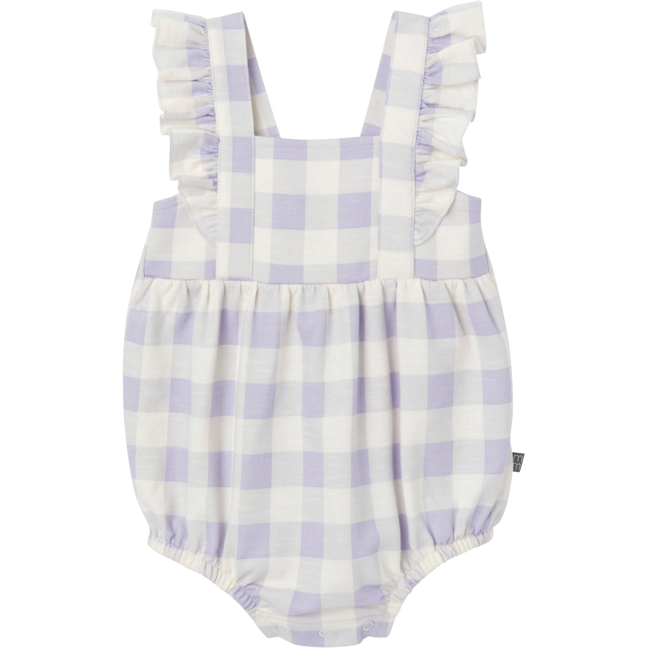 Baby Girls Purple Gingham Romper