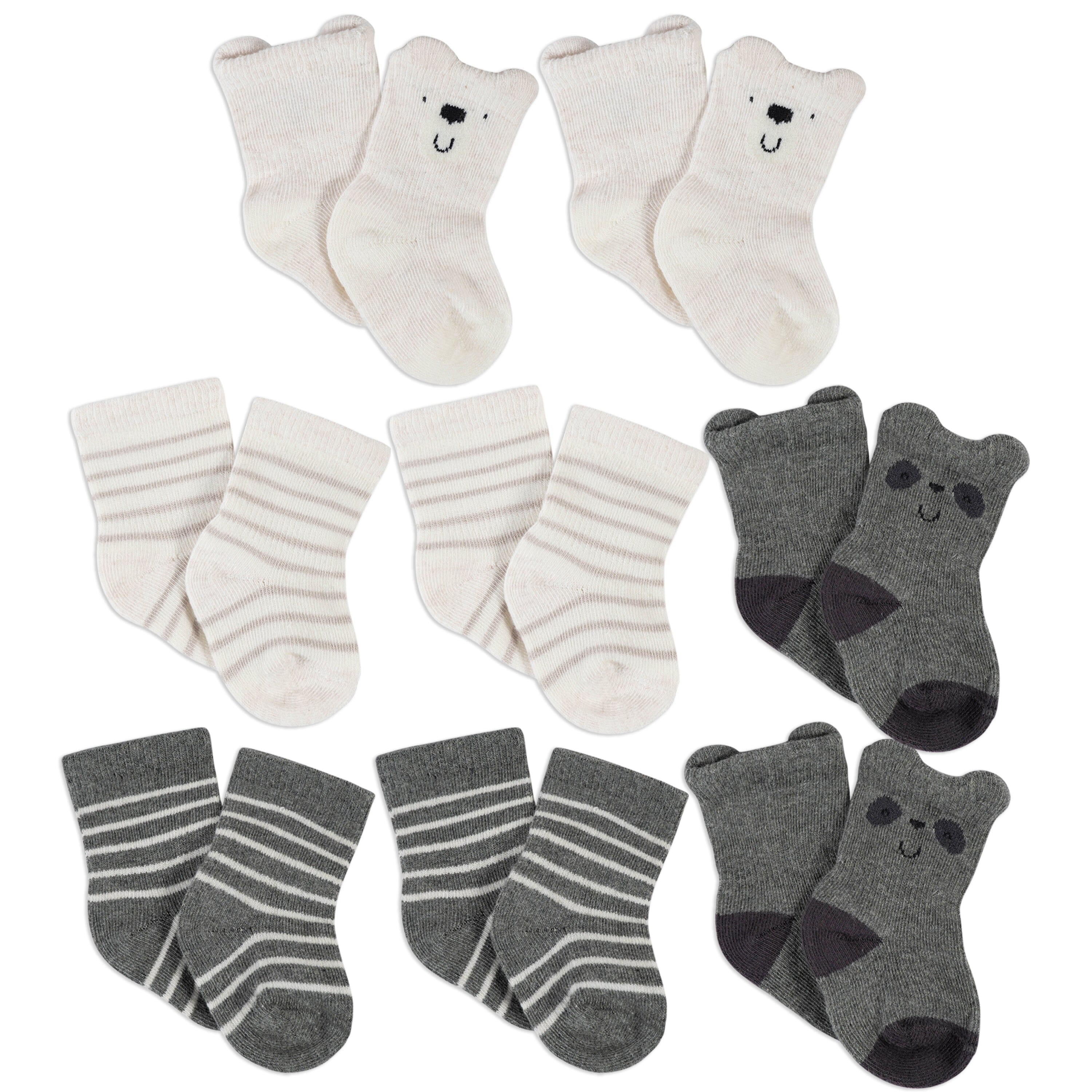 8-Pack Baby Boys Camping Wiggle-Proof Socks