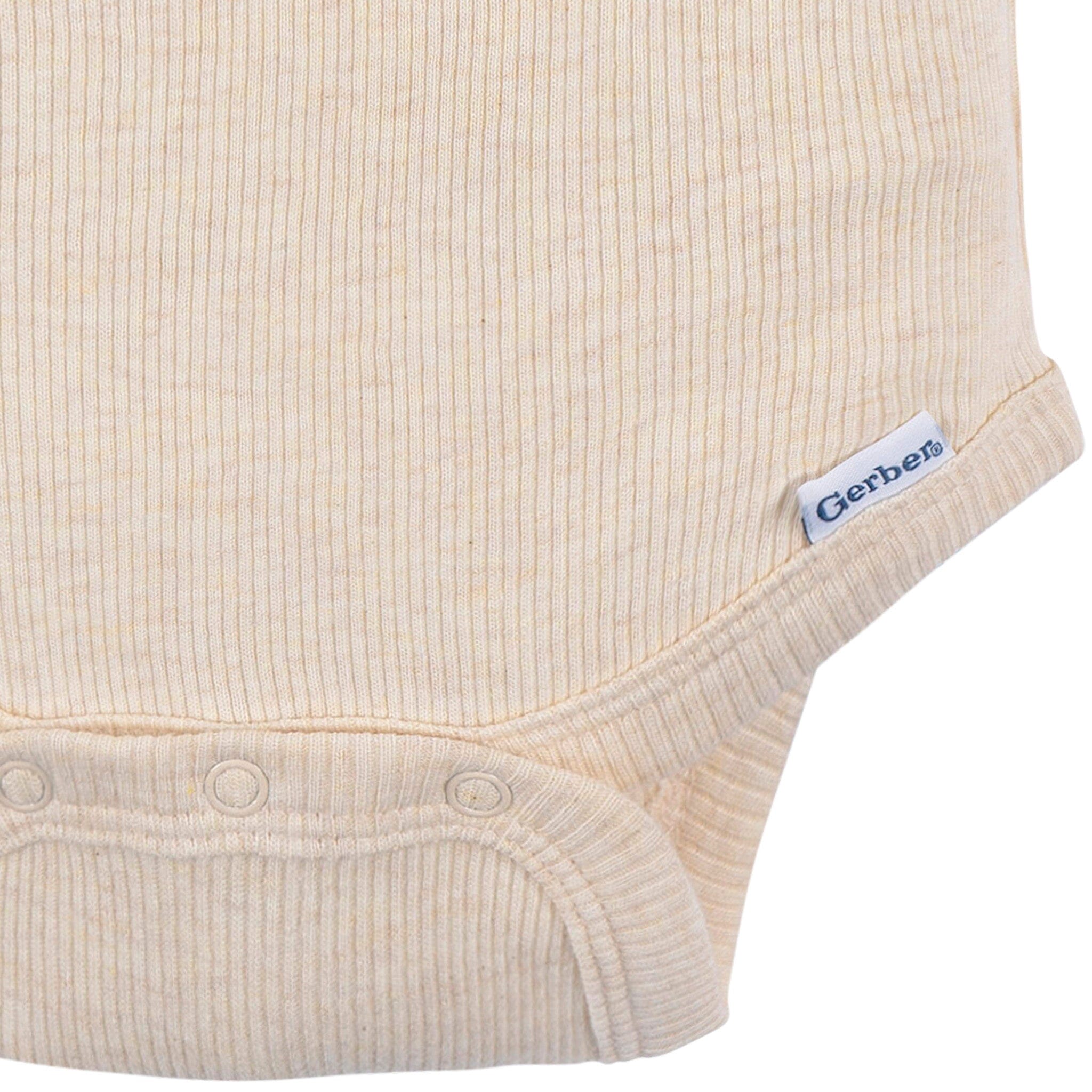 2-Pack Baby Girls Light Oatmeal Heather Bodysuit and Shorts Set