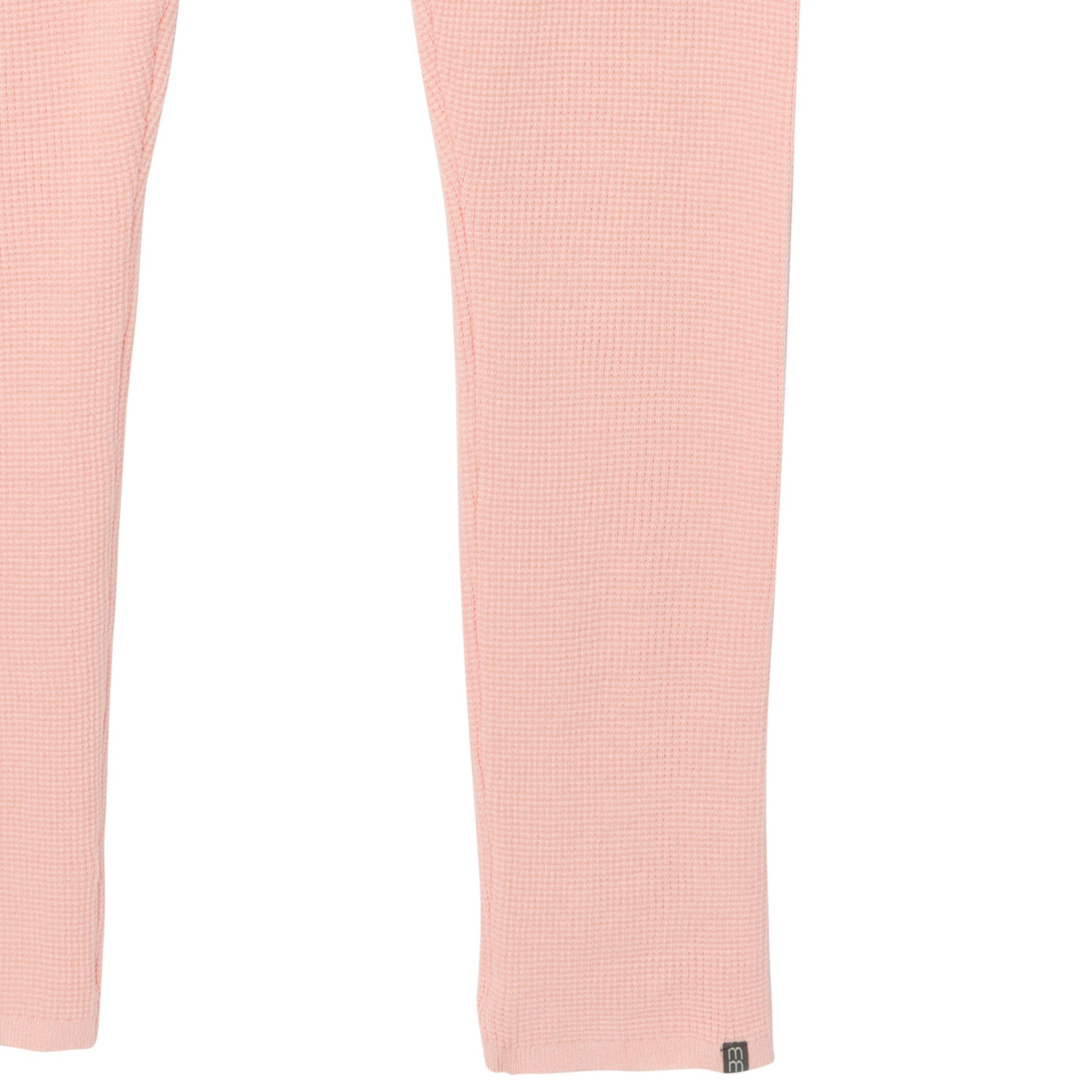 2-Piece Women's Pink Hooded Waffle Top and Legging Set