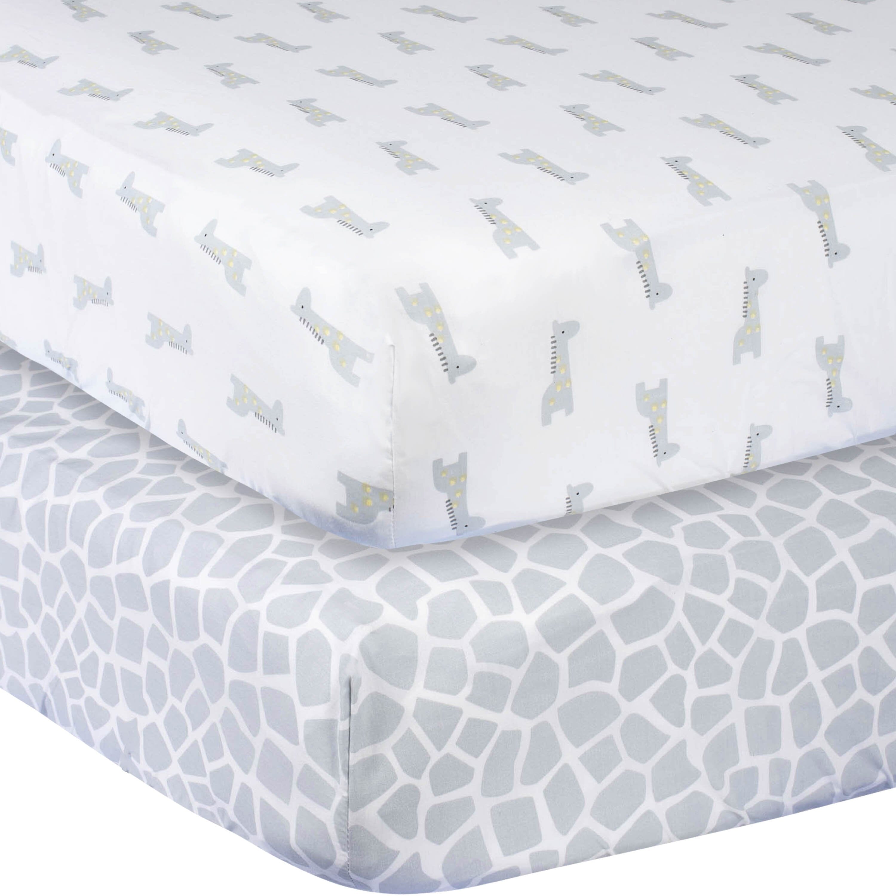 Gerber 2-Pack Baby Neutral Giraffe Fitted Crib Sheet