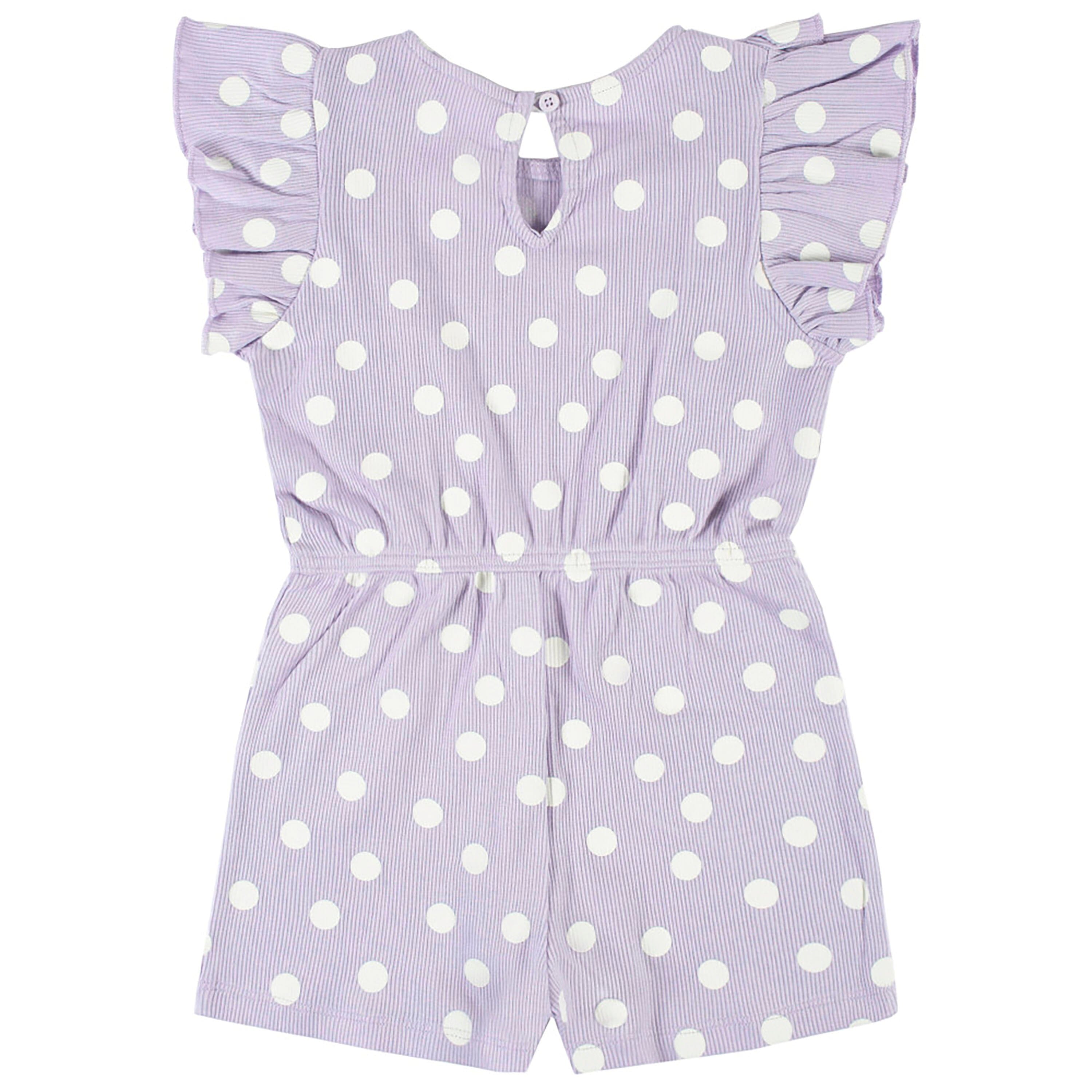 Infant & Toddler Girls Purple Ruffled Romper