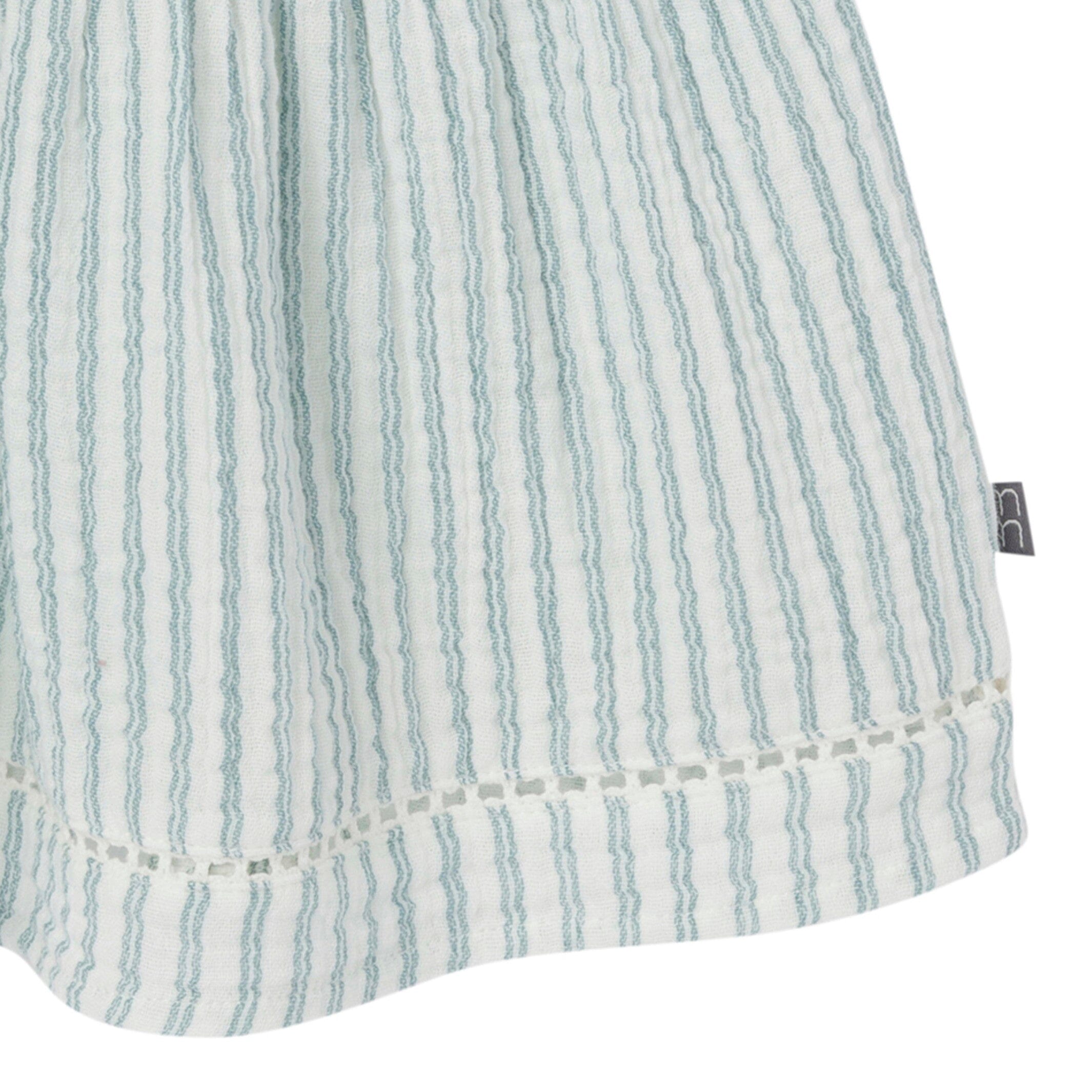 Infant & Toddler Girls Teal Stripe Gauze Dress