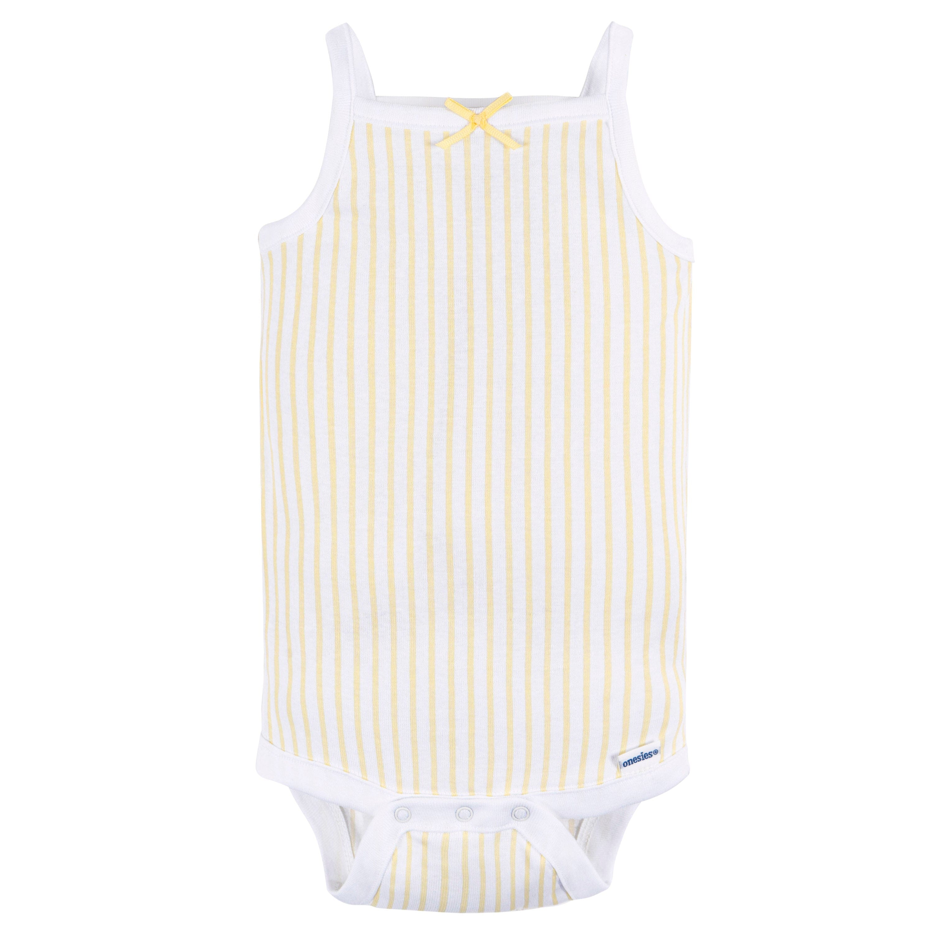 4-Pack Baby Girls Seaside Sleeveless Onesies Bodysuits