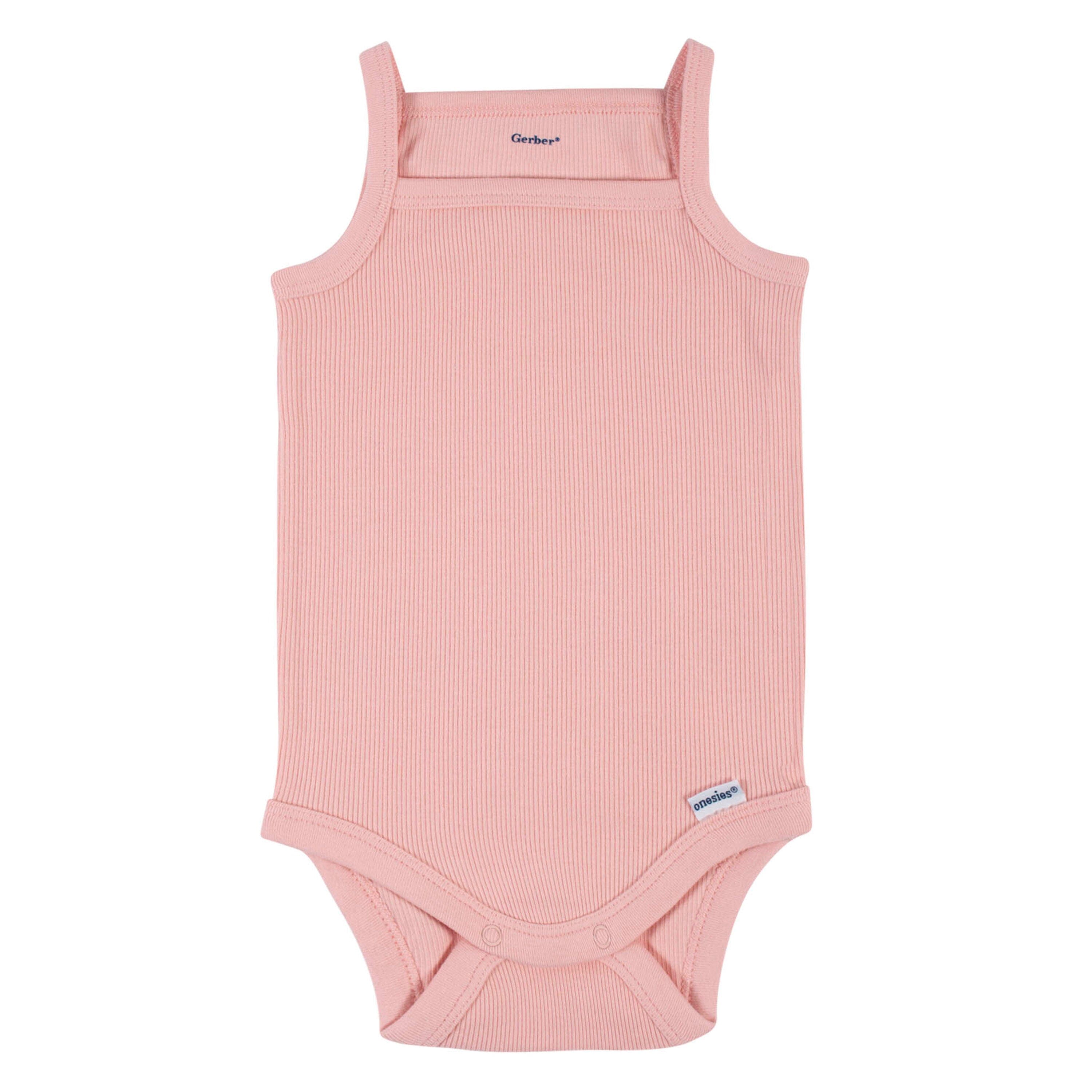 2-Pack Baby Girls Pink & Heather Grey Sleeveless Onesies Bodysuits