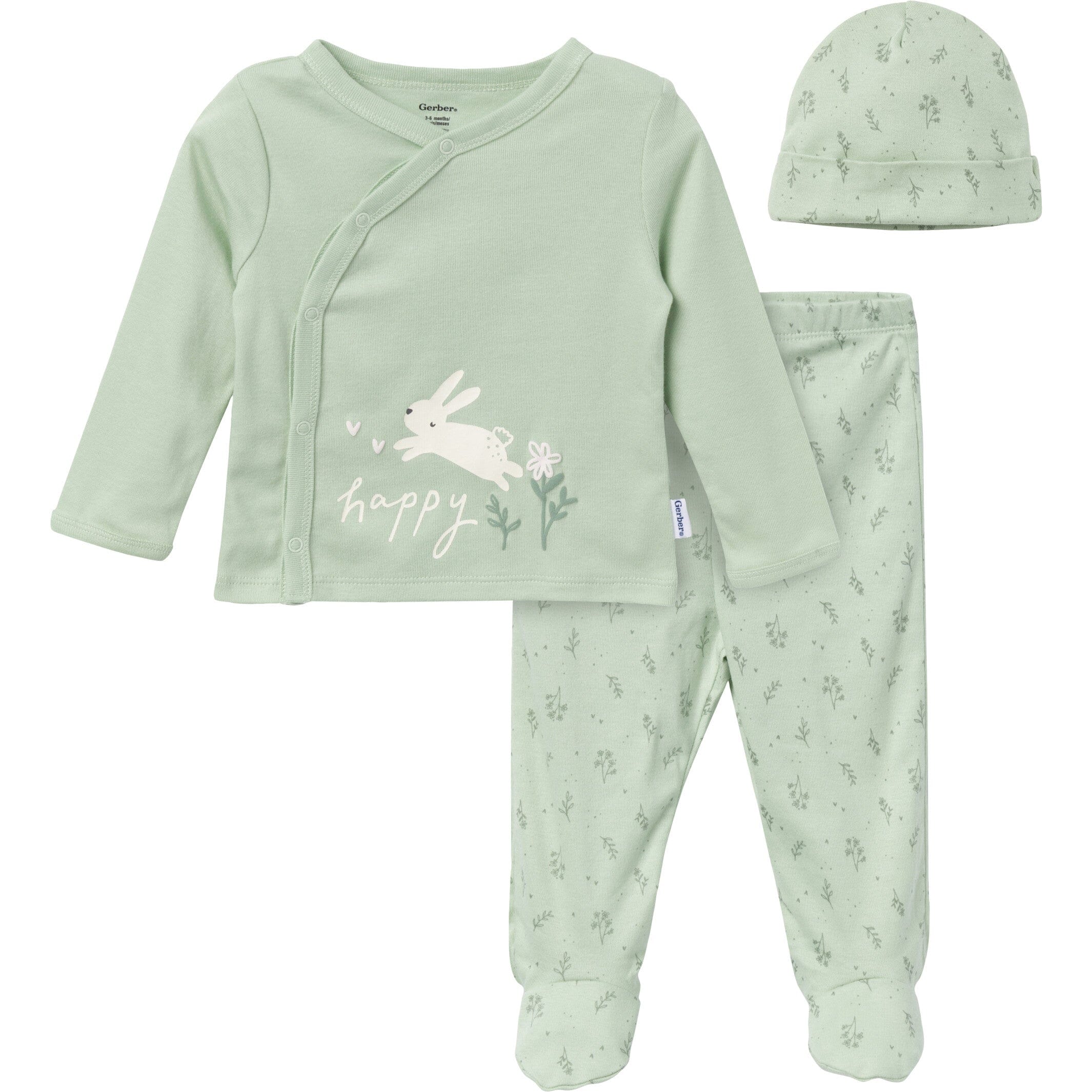 3-Piece Baby Girls Sunny Bunny Take Me Home Set