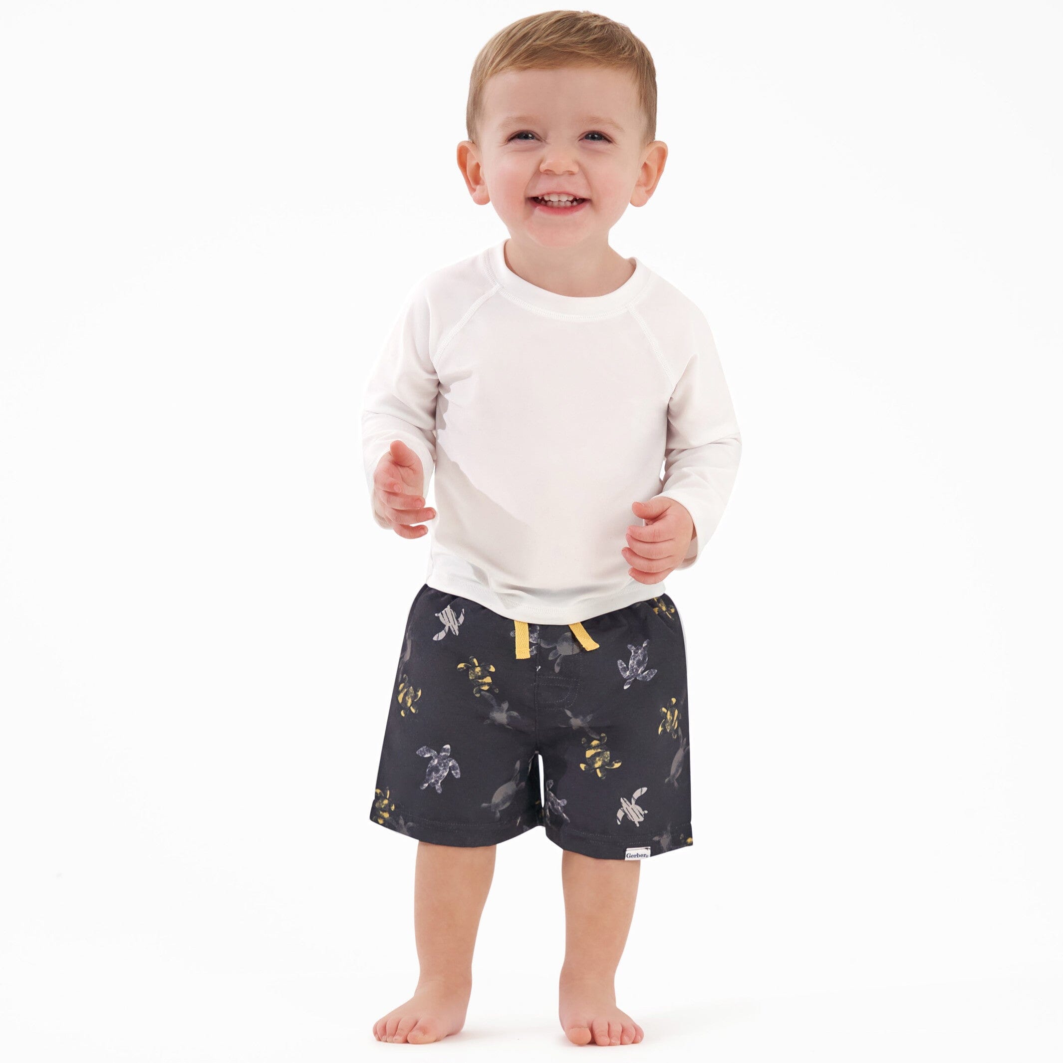 2-Pack Baby & Toddler Boys UPF 50+ Turtles & Suns Swim Trunks