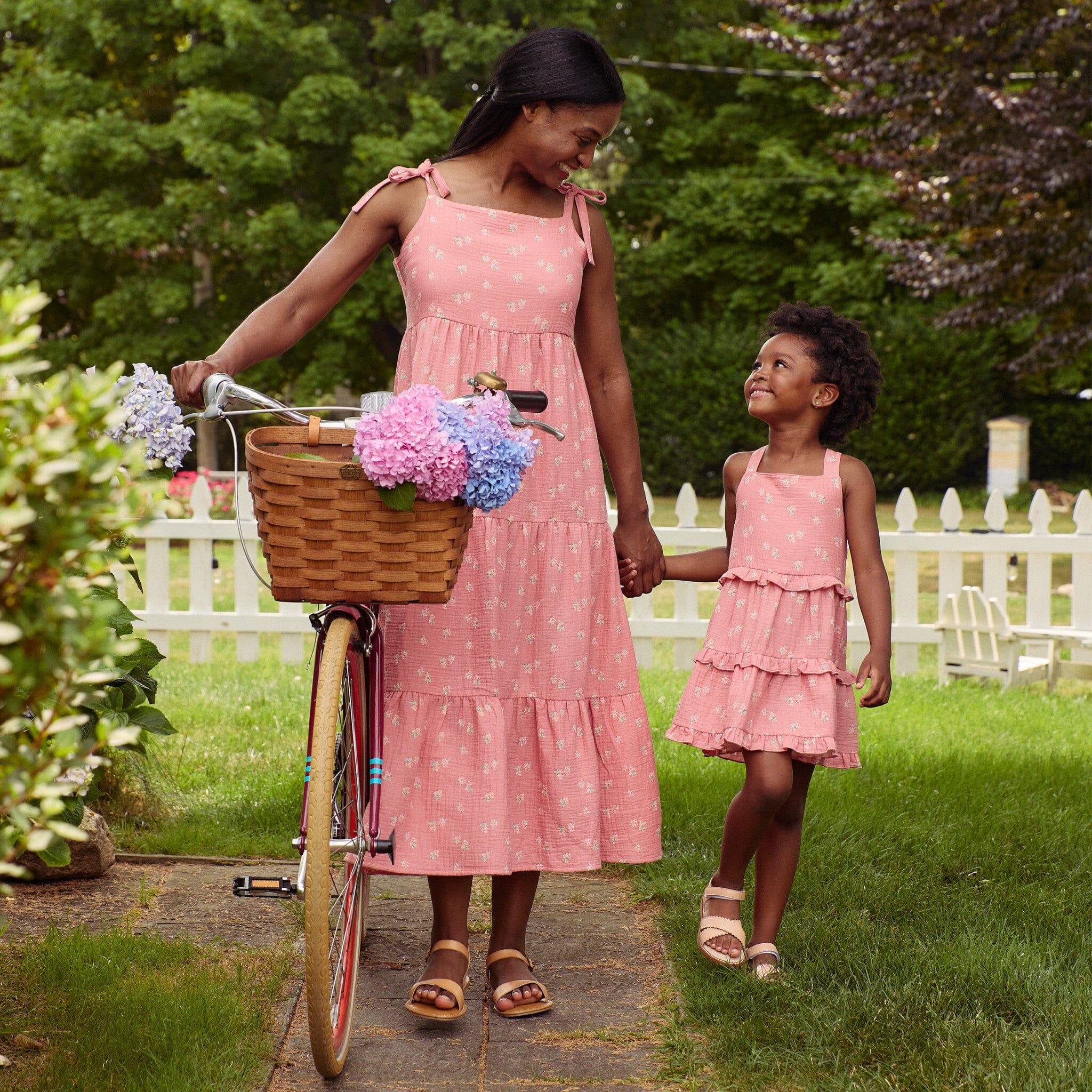 Womens Pink Raspberries Gauze Dress